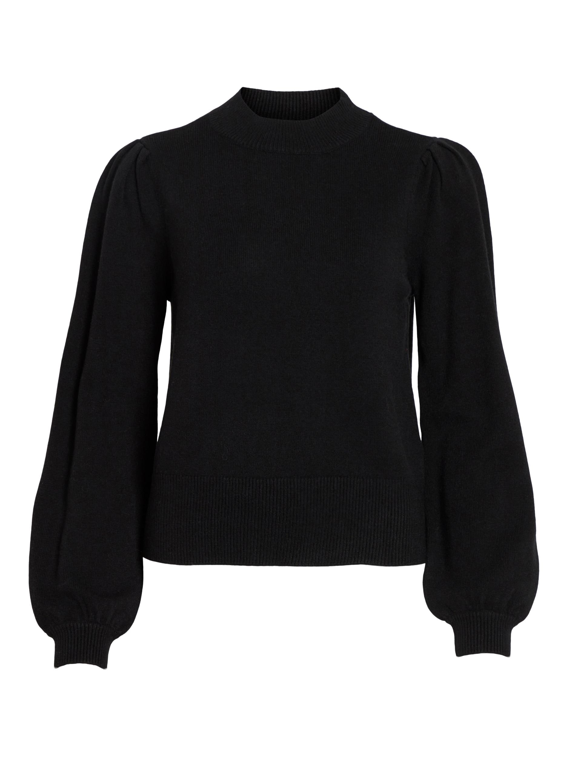 Vila Pull à col rond »VIRIL TURTLE-NK BALLOON L/S TOP - NOOS« mélange de matériaux, coupe régulière