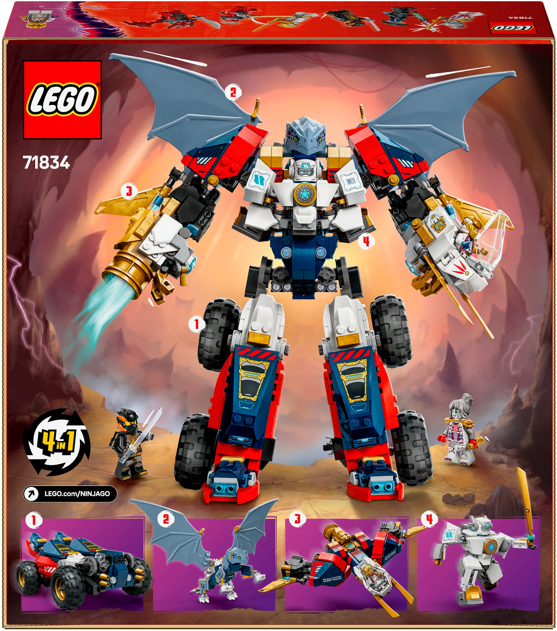 LEGO® Pions de construction »Zanes Ultra-Kombi-Mech (71834), LEGO Ninjago« Made in Europe
