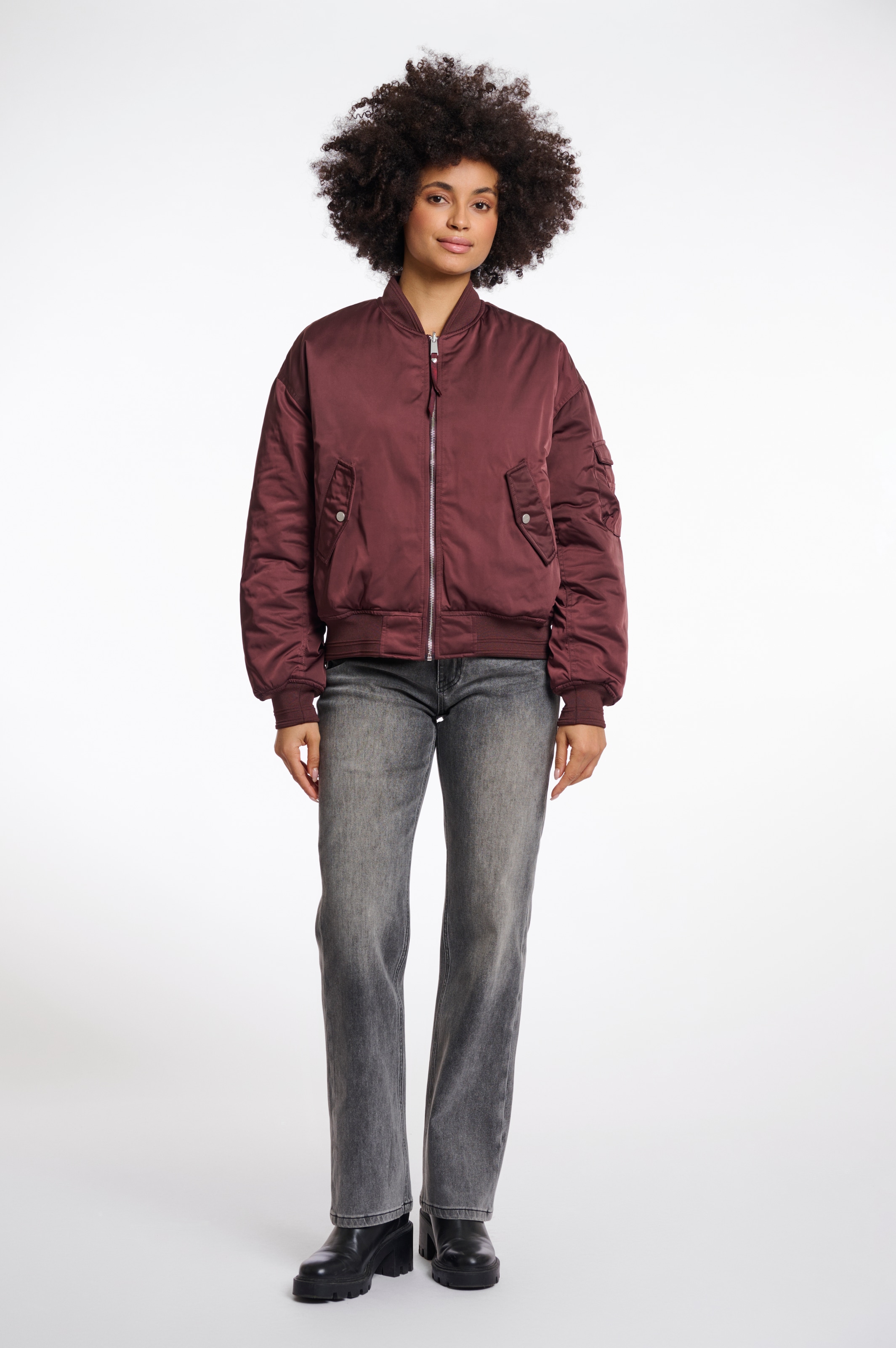 Rino & Pelle Bomberjacke »DJENNA« ohne Kapuze mit Reissverschluss und Klapptaschen