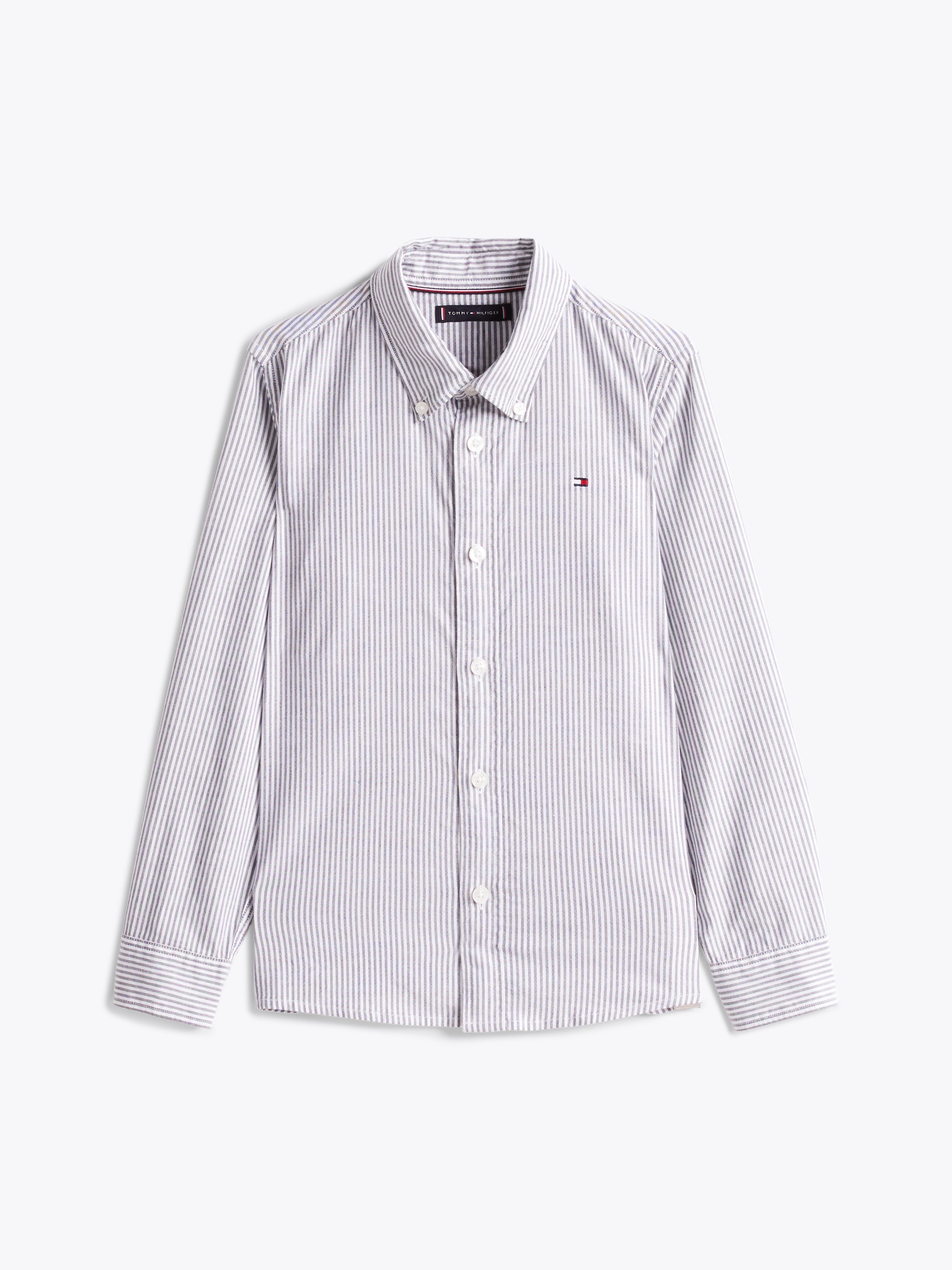 Tommy Hilfiger Chemise à manches longues Button-Down-Kragen, elastische Baumwoll-Qualität, Kinder bis 16 Jahre