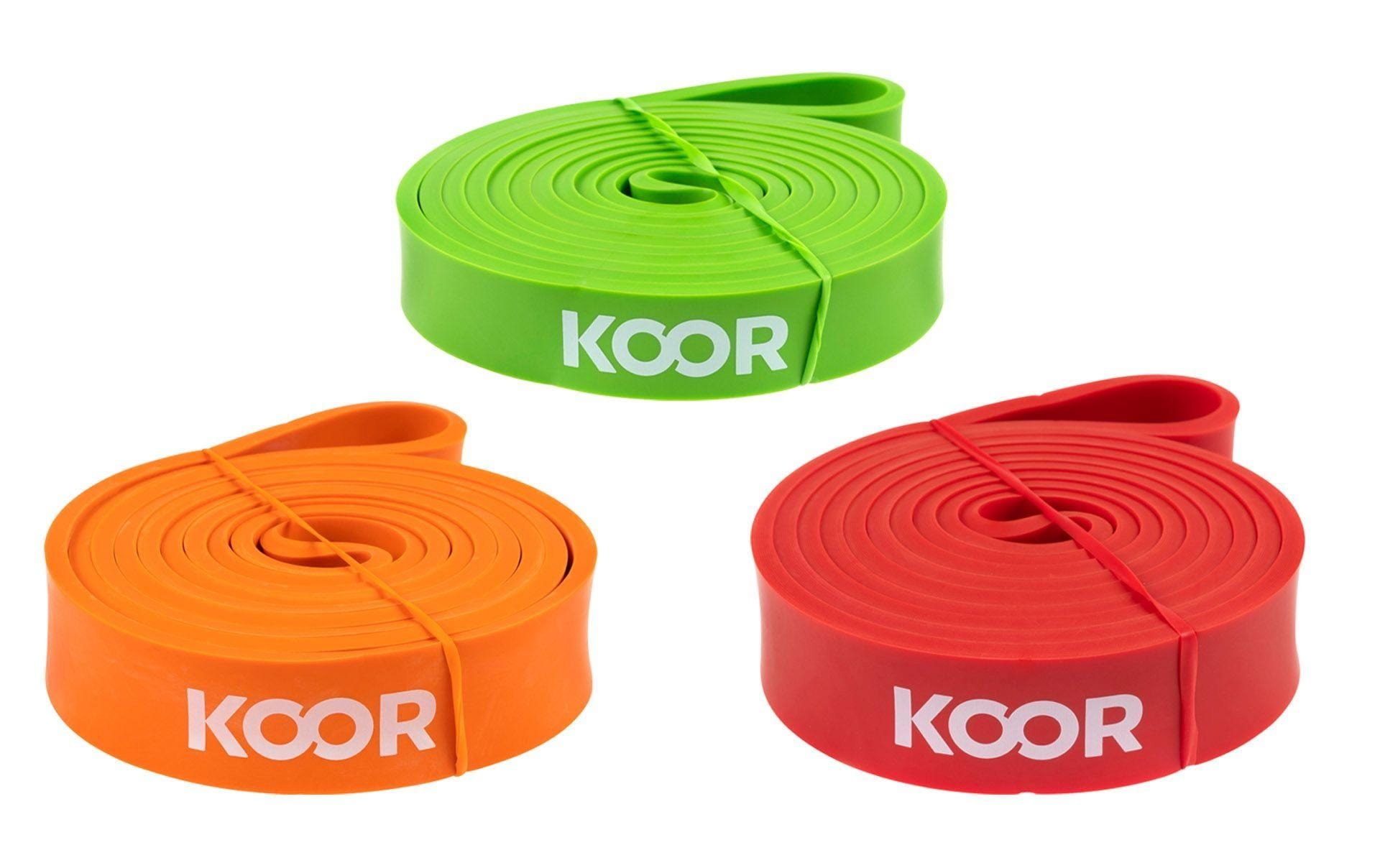 KOOR Trainingsband »3er-Set, mittel bis extra stark«