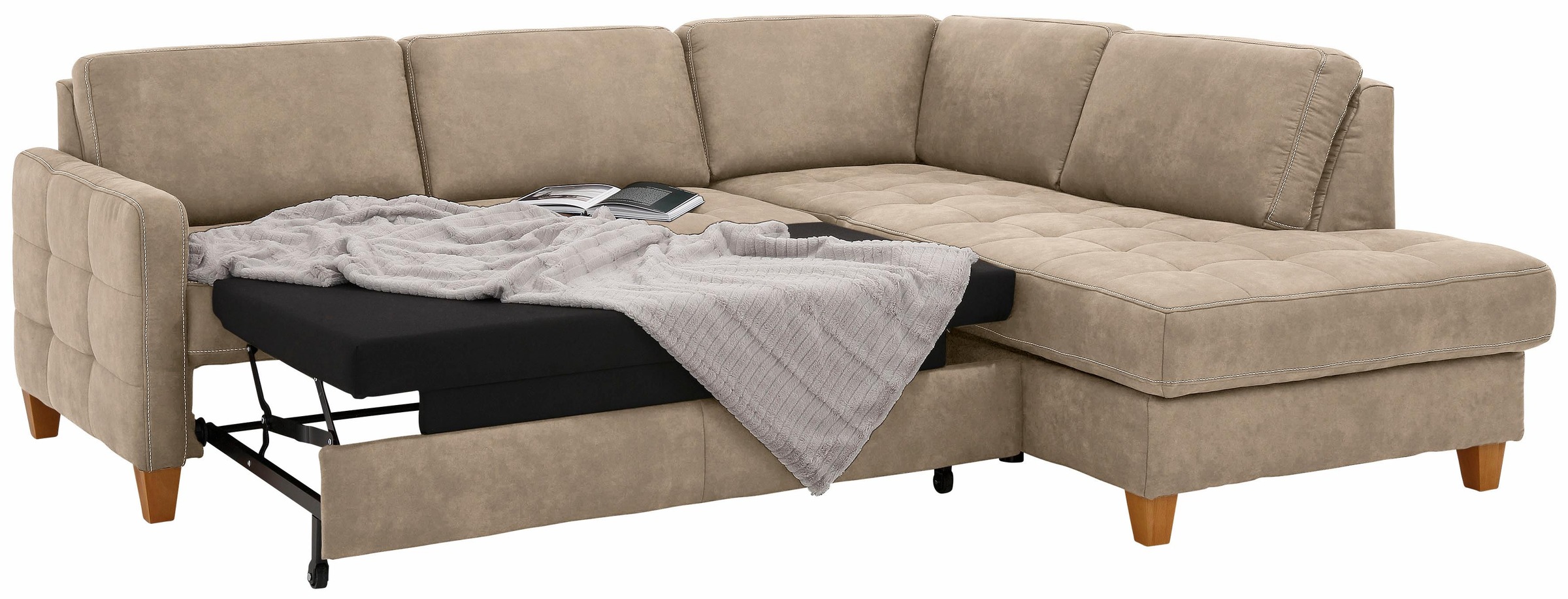 Home affaire Ecksofa »Earl L-Form«, wahlweise auch mit Bettfunktion oder Bettfunktion mit Bettkasten