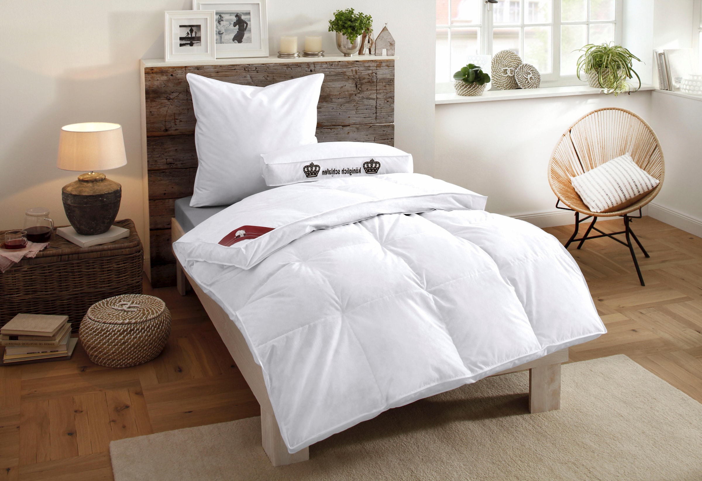 Image of RIBECO Daunenbettdecke "Emily" extrawarm Füllung 80% Daunen und 20% Federn 1 Stk. tlg. Extra hoher Aussensteg für viel Volumen