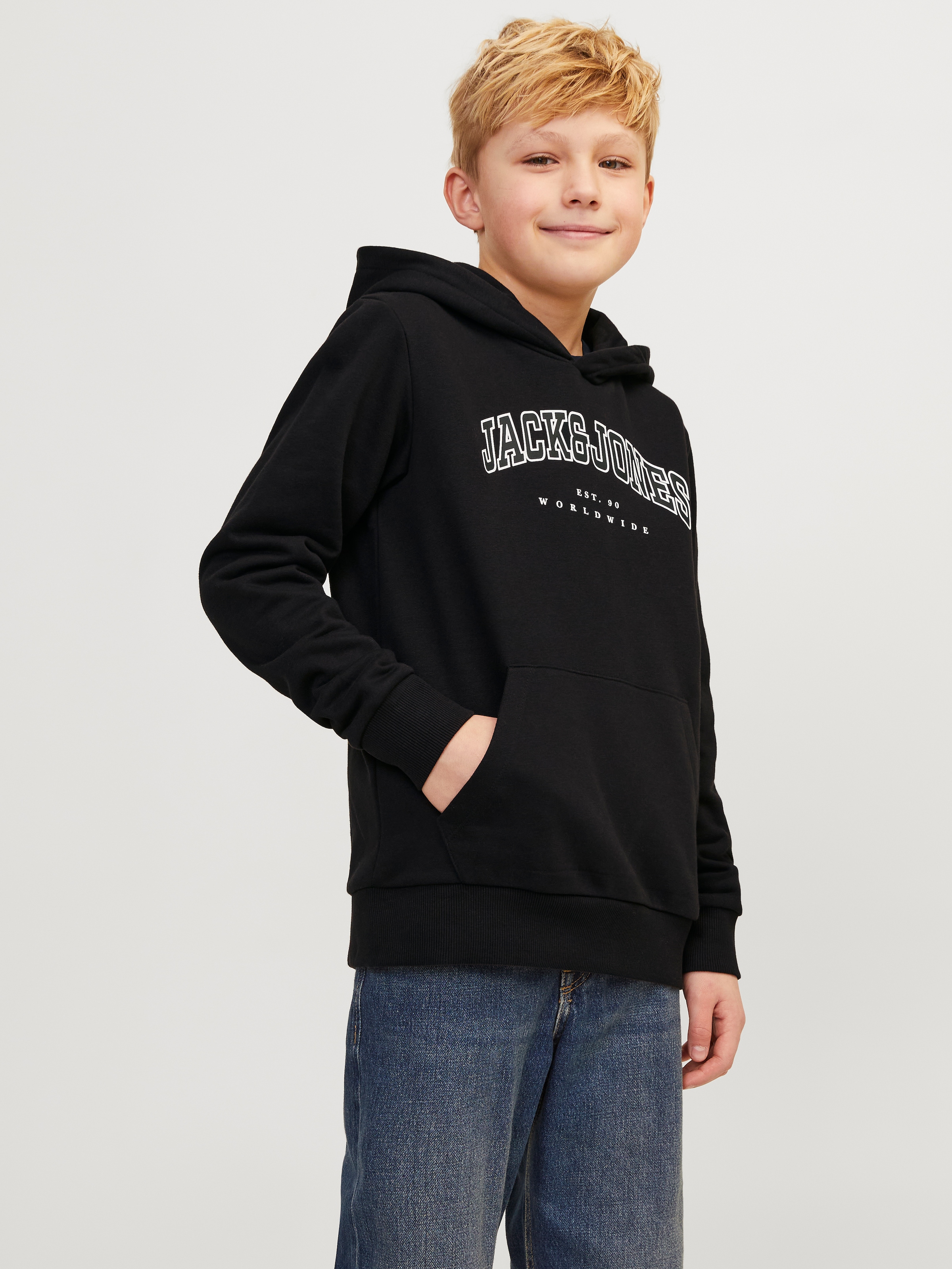 Image of Jack & Jones Junior Kapuzensweatshirt "JJECALEB VARSITY SWEAT HOOD NOOS JNR"