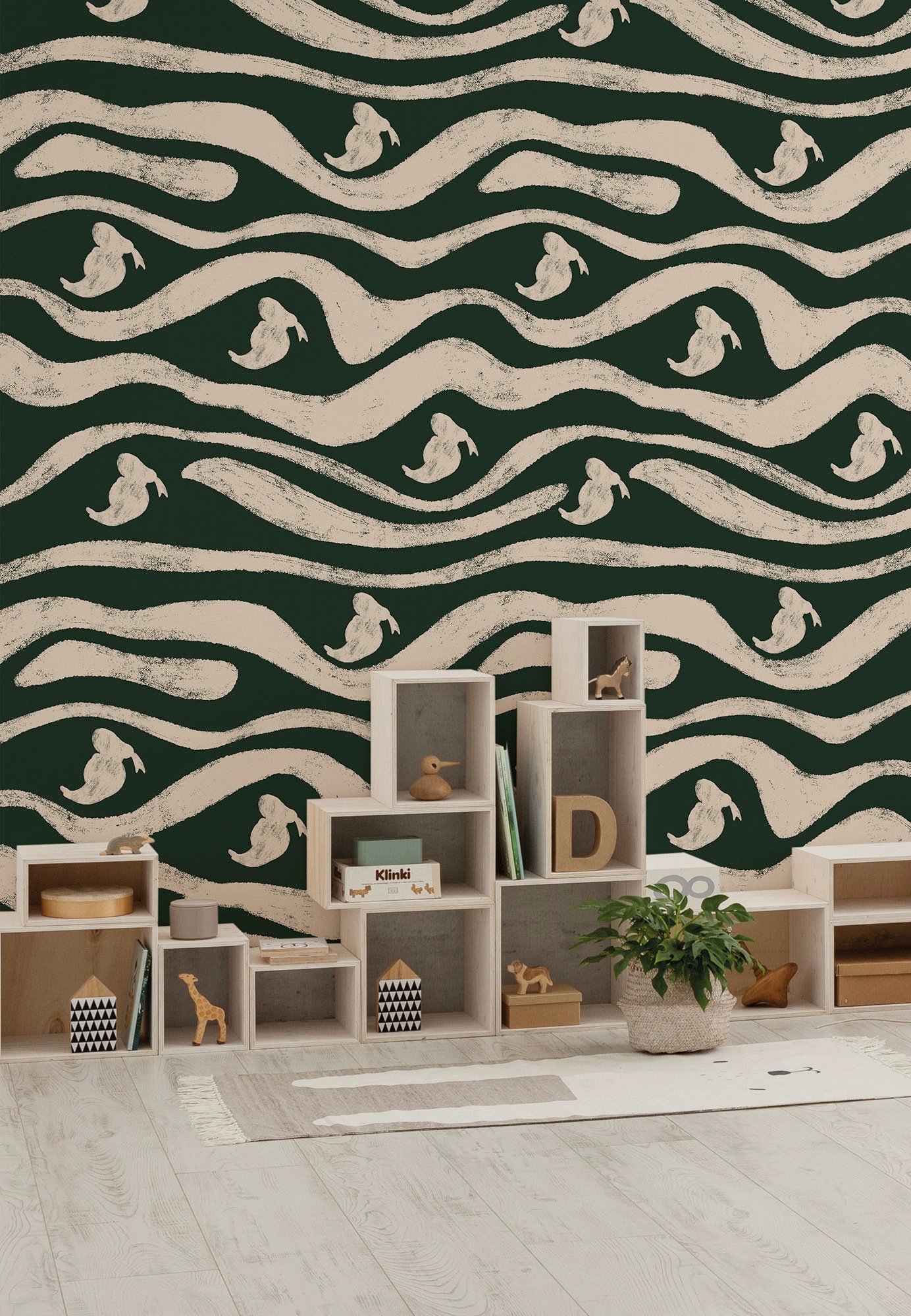 Image of Komar Kindertapete "Disney Donald Duck Green Waves" bedruckt glatt