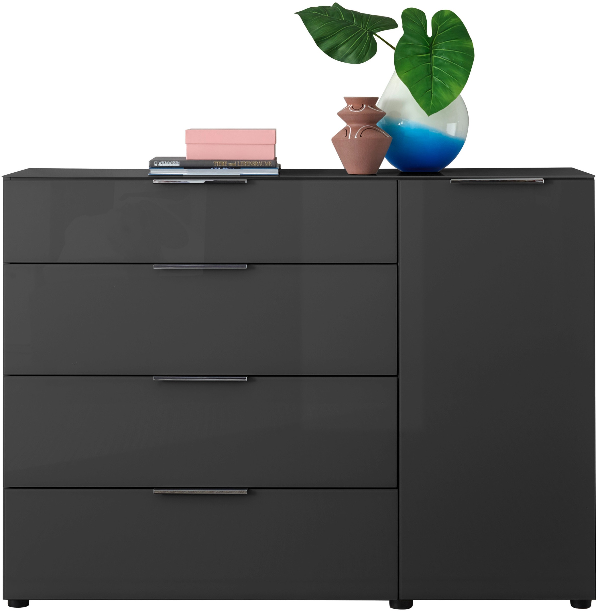 HBZ Commode »Santorin, BxHxT 135x99x40 cm« 1 cuis tlg. Largeur 135 cm, softclose pour portes et tiroirs, revêtement mélaminé