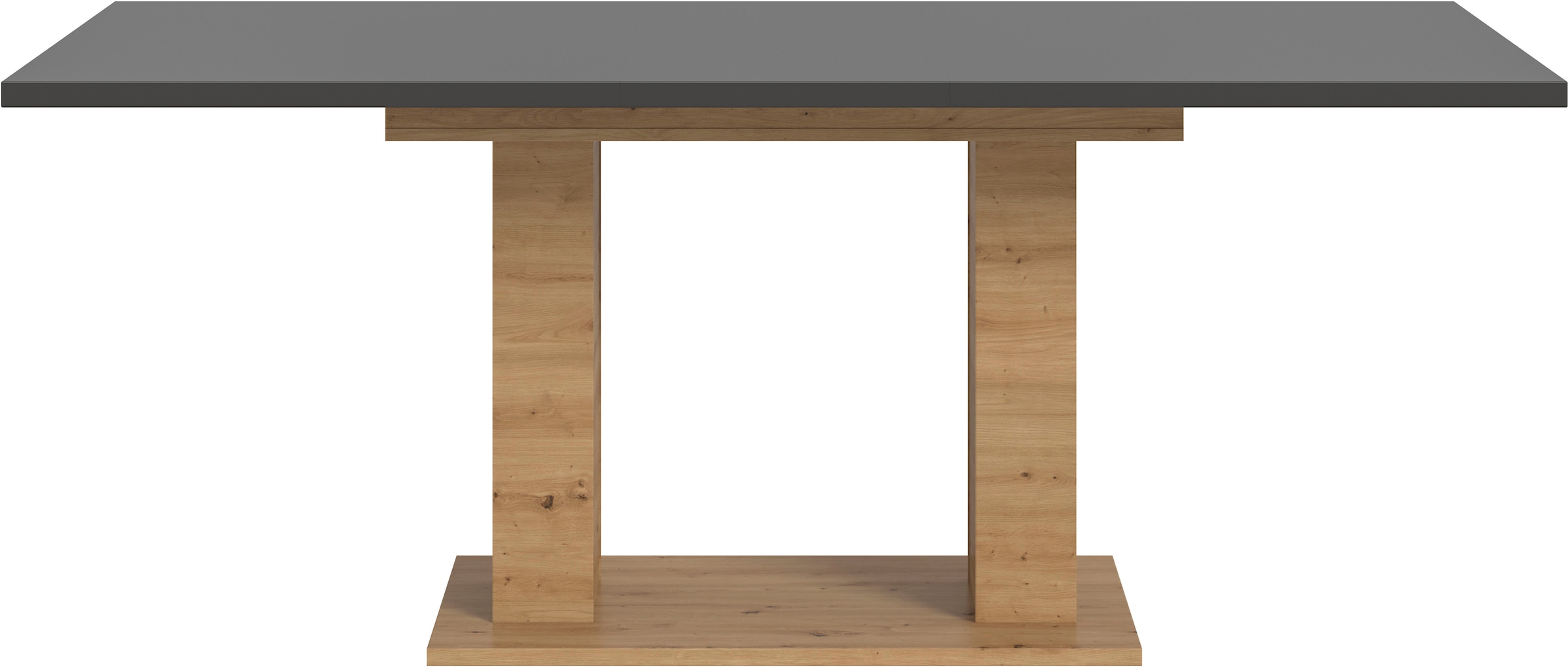 INOSIGN Esstisch »Motus, ausziehbar 150 -190 cm, inklusive 40 cm Einlegeplatte« Set, 1 Stk. tlg. Doppelsäulengestell mit Bodenplatte, Tisch, Esstisch, Küche