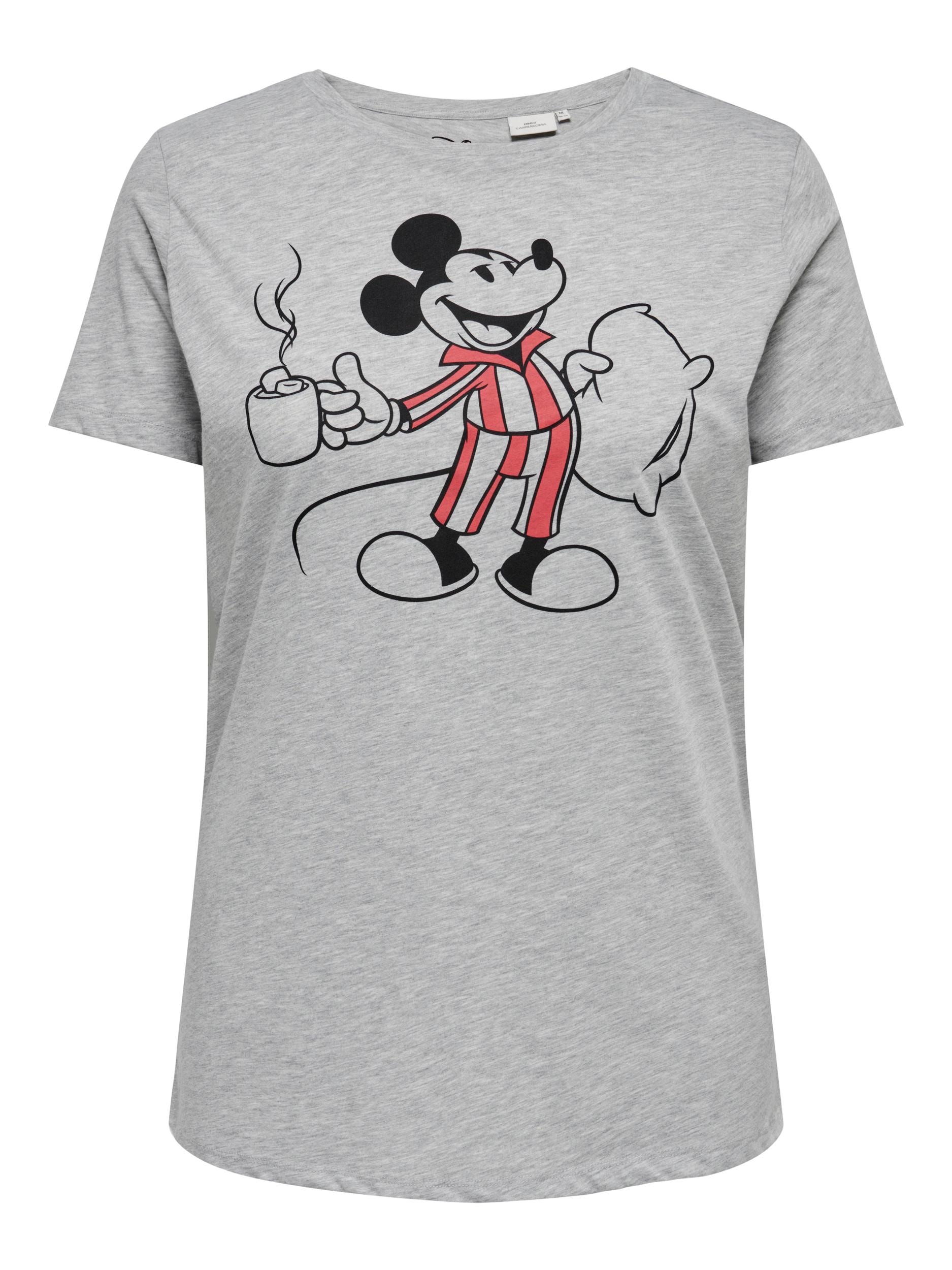 ONLY CARMAKOMA Rundhalsshirt »CARSLEEPYMICKEY LIFES/S LONG TEE LCS JRS«, mit Mickey oder Minnie Druck
