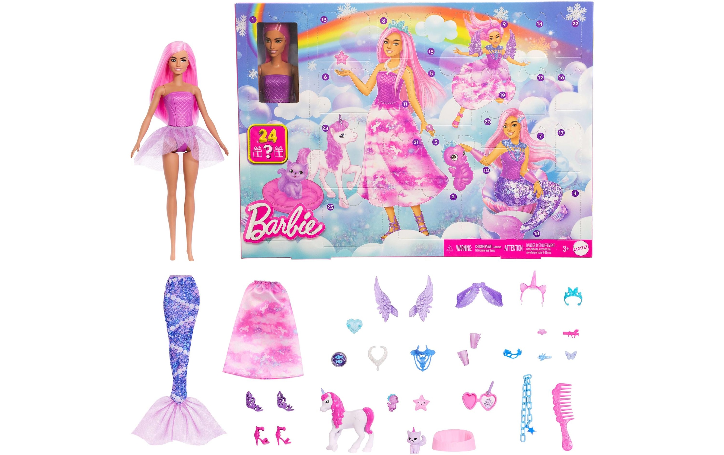 Barbie Calendrier de l'Avent »Fantasy 2025« à partir de 3 ans