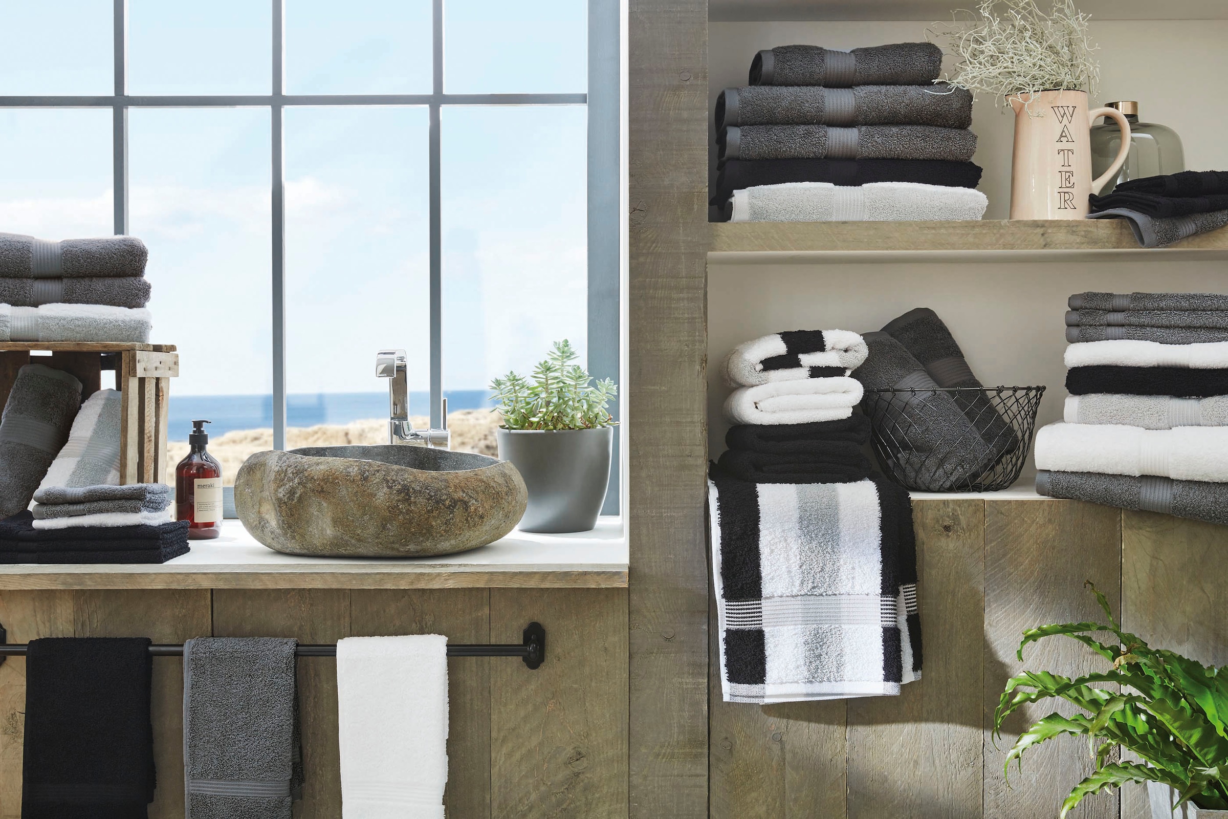 Gözze Handtücher mit reine »New moderne kaufen Set, im St.), strukturierter Uni-Farben, Baumwolle Borte, (2 York«, bequem