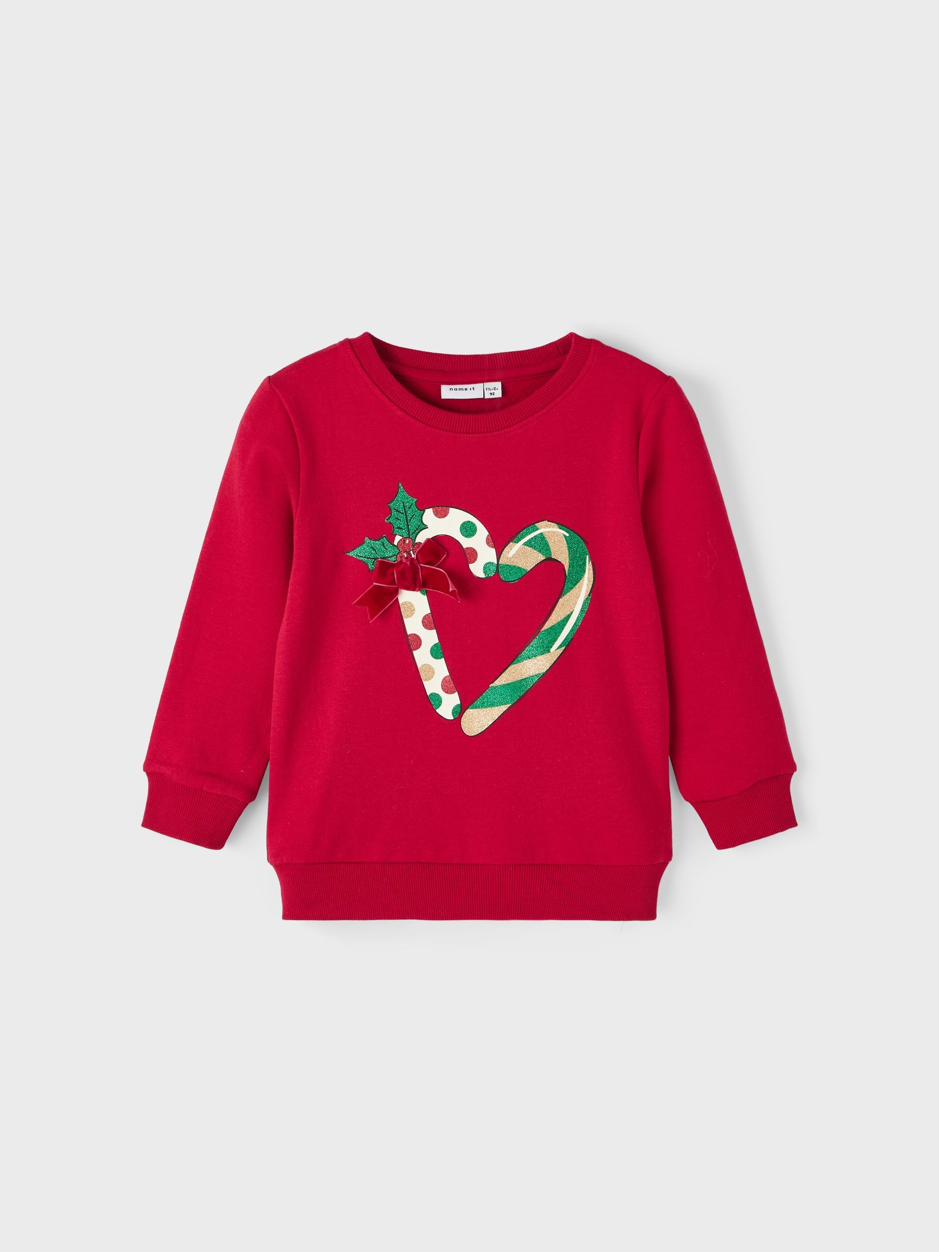 mit Modische BRU«, Name bestellen Weihnachtlichem It »NMFROSA Frontprint BOX SWEAT versandkostenfrei Sweatshirt