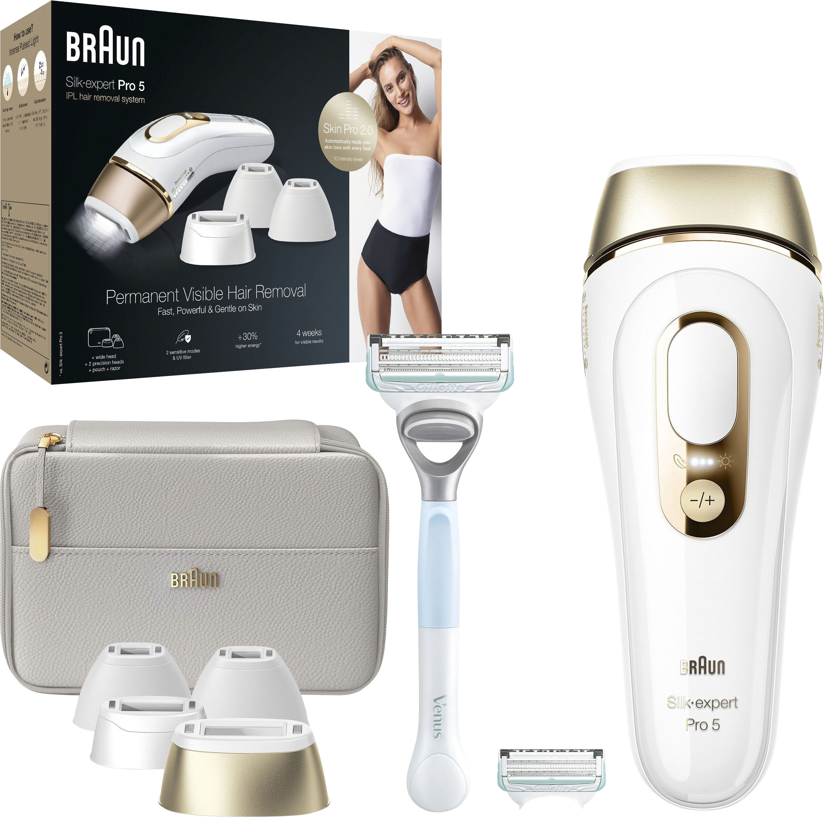 IPL-Haarentferner »Silk-expert Pro 5 PL5356«, 400.000 Lichtimpulse, Skin Pro 2.0 Sensor