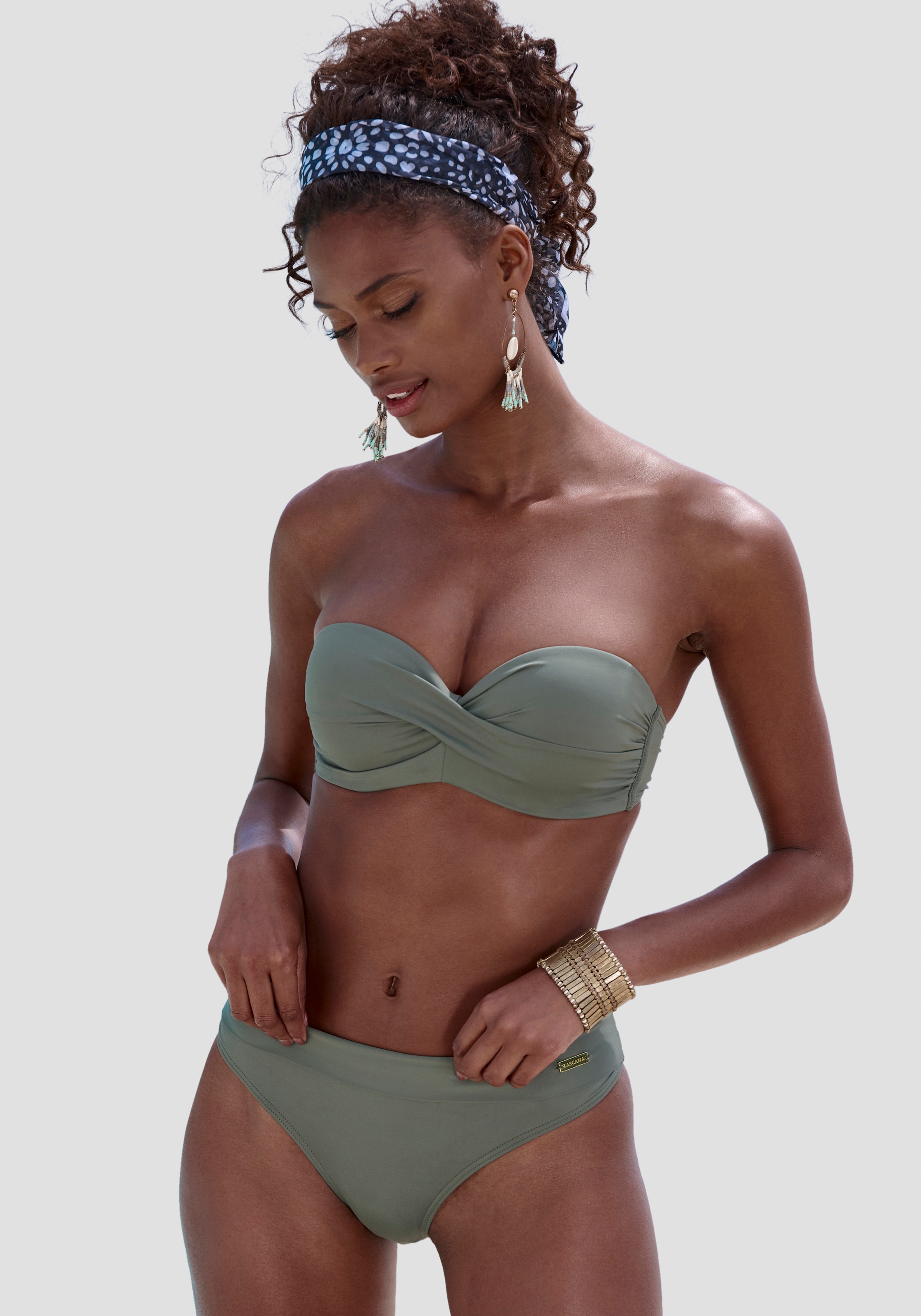 LASCANA Top bikini bandeau à armatures »Italy« mit seitlichen Stäbchen