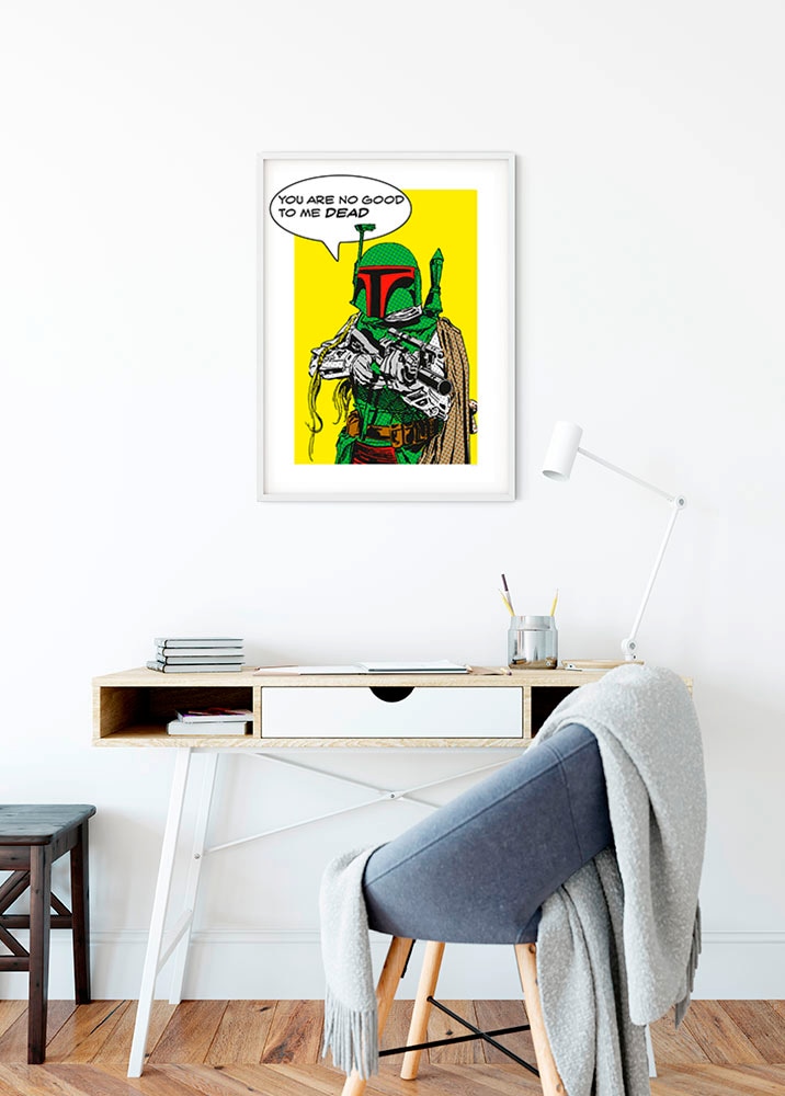Komar Poster »Star Wars Classic Comic Quote Boba Fett«, Star Wars, (1 St.), Kinderzimmer, Schlafzimmer, Wohnzimmer