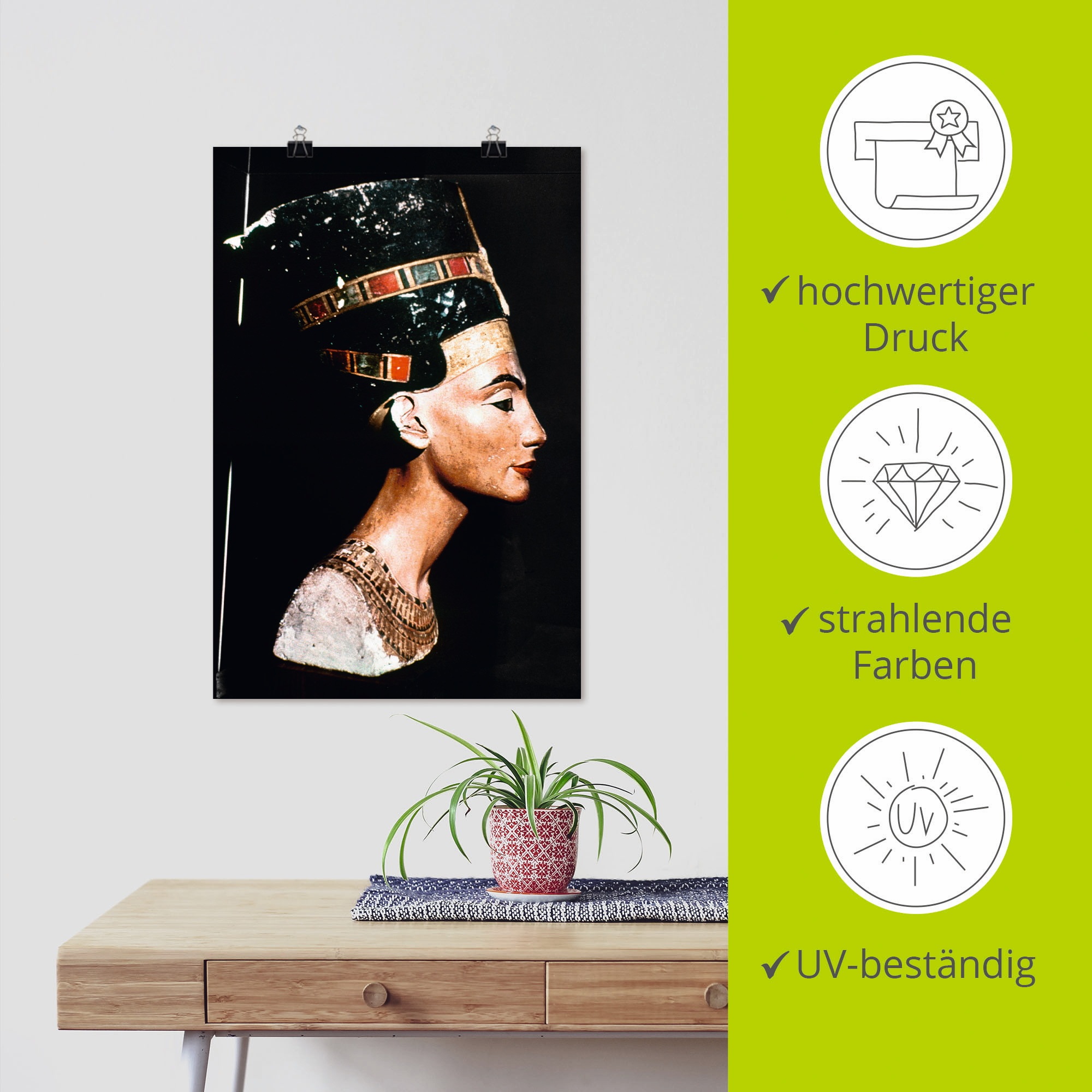 Artland Wandbild »Ägyptische Königin Nofretete« Menschen 1 Stk. tlg. als Leinwandbild, Poster in verschied. Grössen