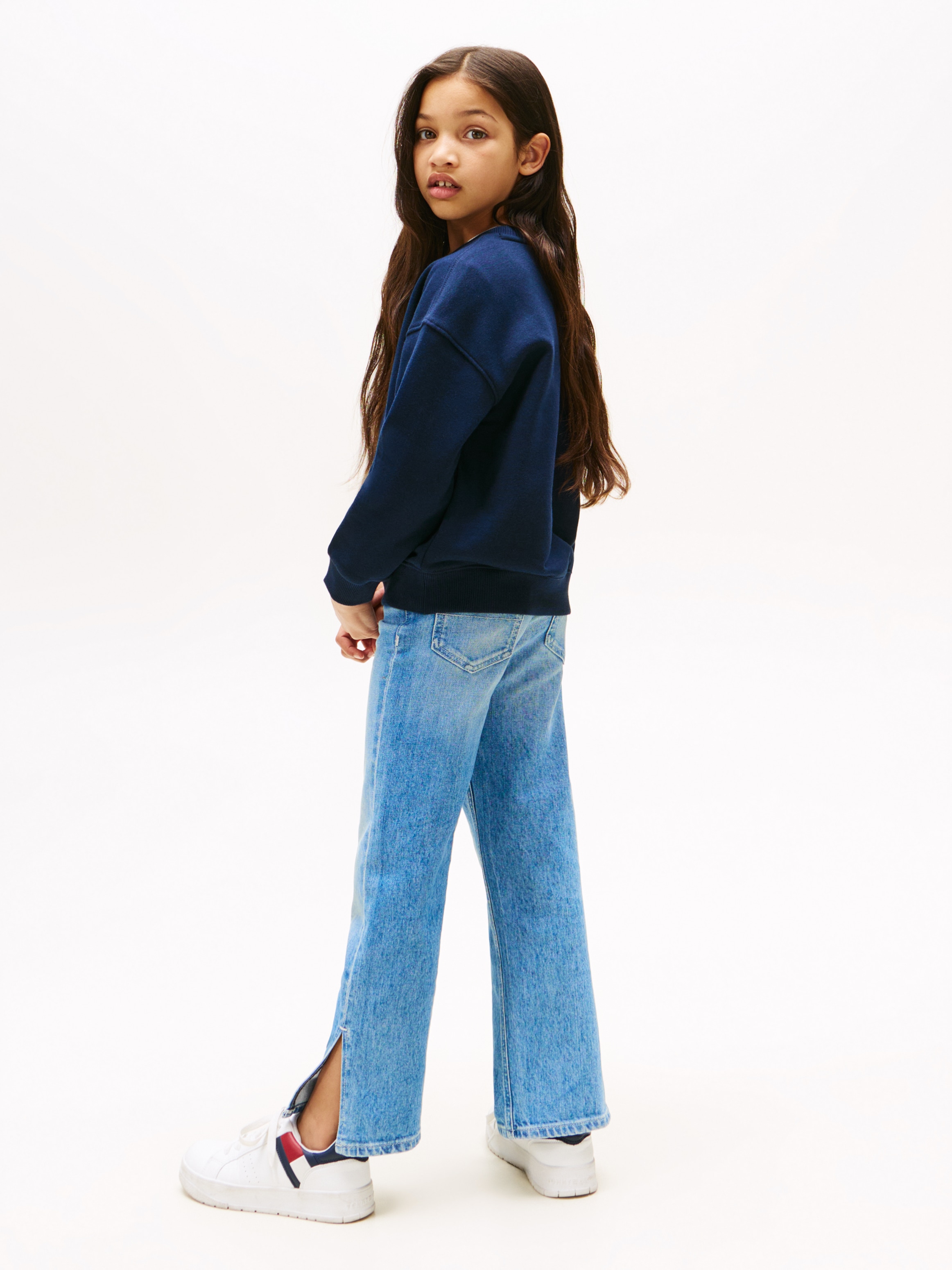 Tommy Hilfiger Sweatshirt »TOMMY SCRIPT SWEATSHIRT«, für Kinder bis 16 Jahre, mit glänzendem Druck