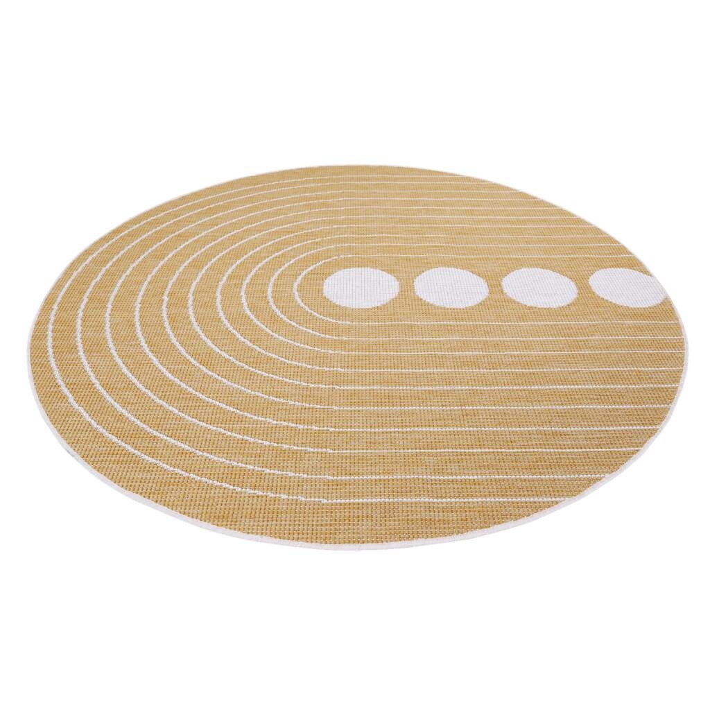 Carpet City Outdoorteppich »DUO RUG 5739« rund 5 mm Höhe Wendeteppich Wetterfest In- & Outdoor, Balkon, Terrasse, Wohnzimmer
