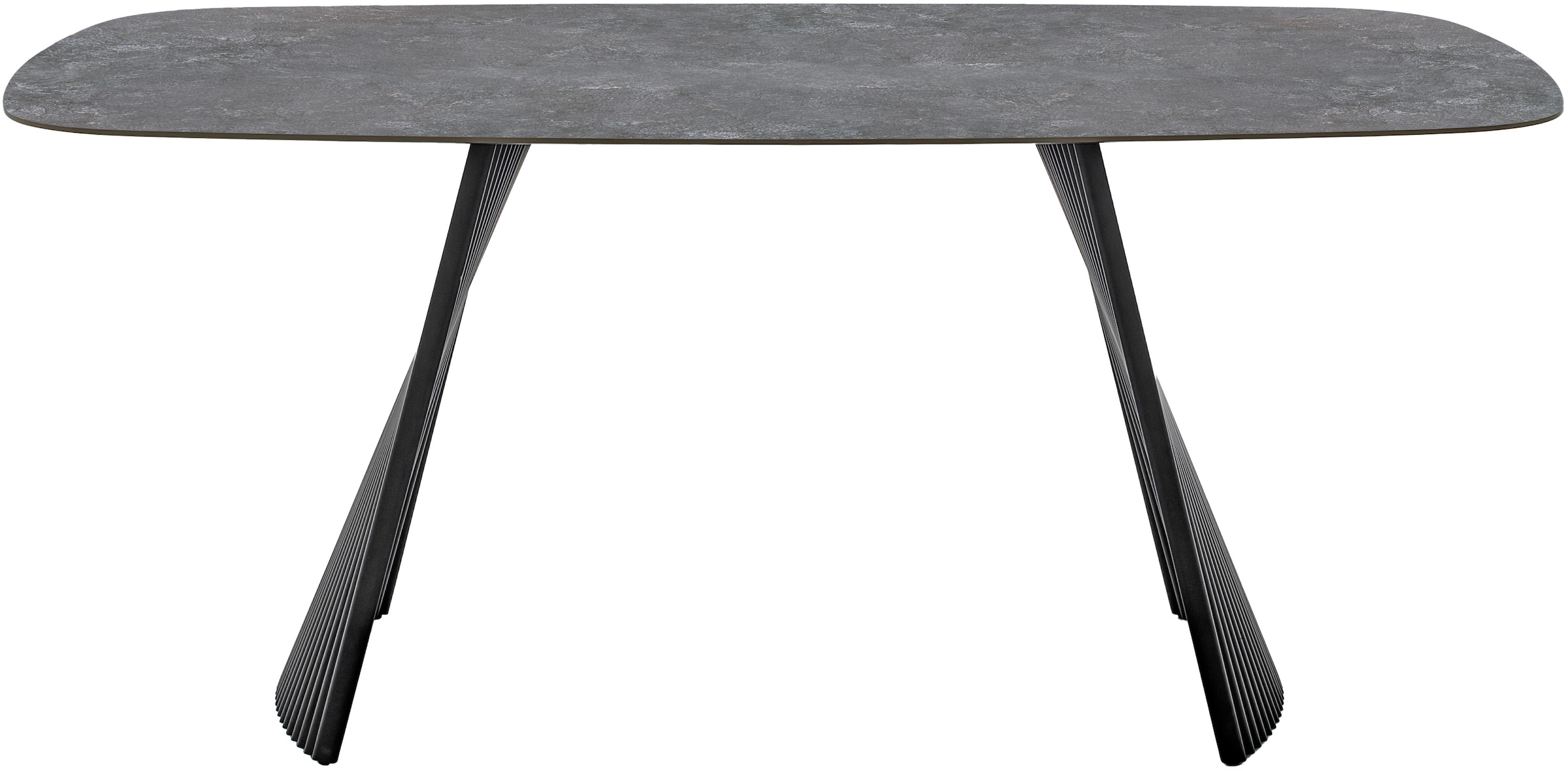 Image of MCA furniture Esstisch "TOBELO Wangentisch 180x90cm" 1 Stk. tlg. Keramik, Metall, schwarz marmoriert, dining table, 4-6 Personen