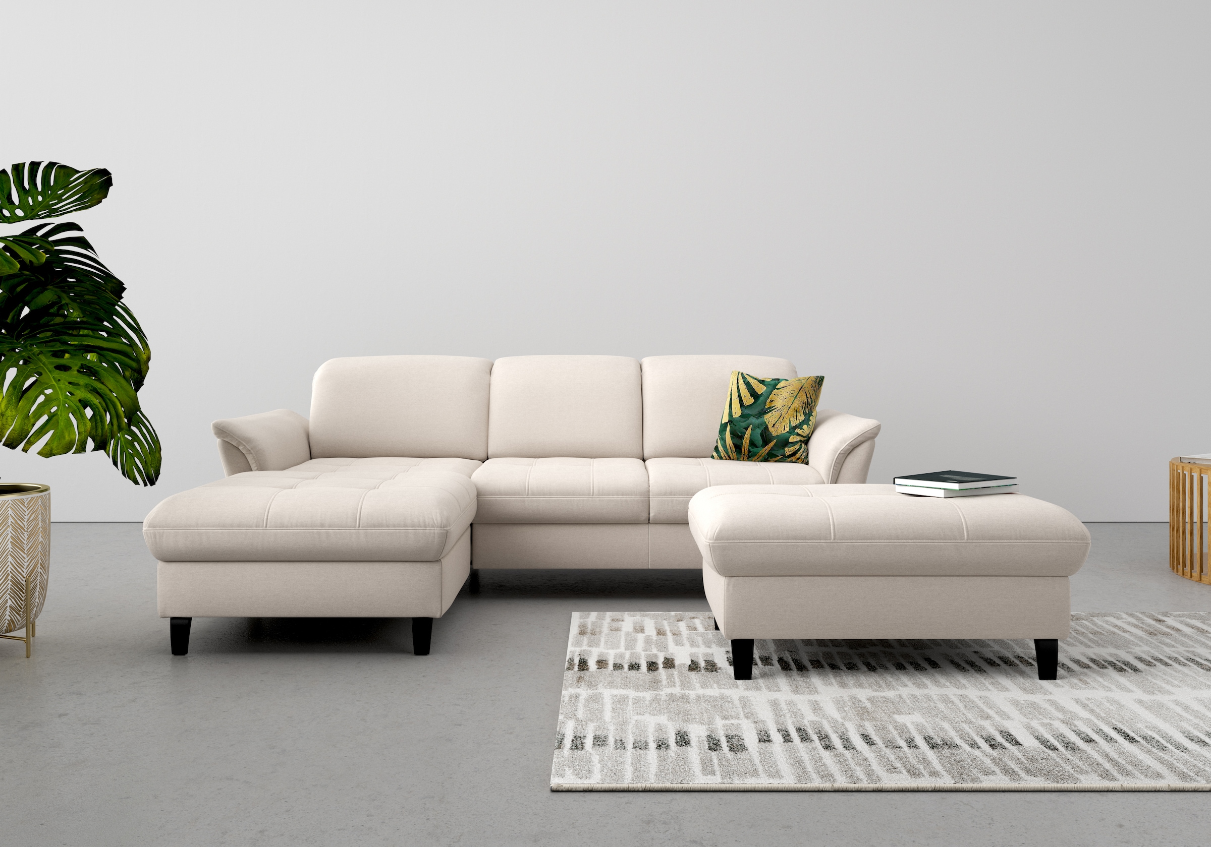 sit&more Ecksofa »Maggiore L-Form«, wahlweise mit Kopfteilverstellung, Bettfunktion und Bettkasten