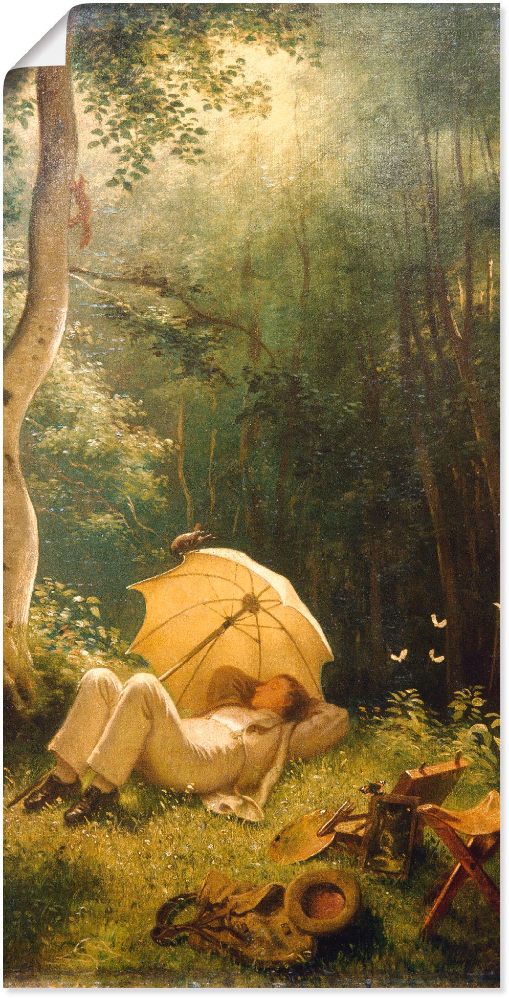 Image of Artland Poster "Der Maler (Rast im Walde)" Mann 1 Stk. tlg. ohne Rahmen