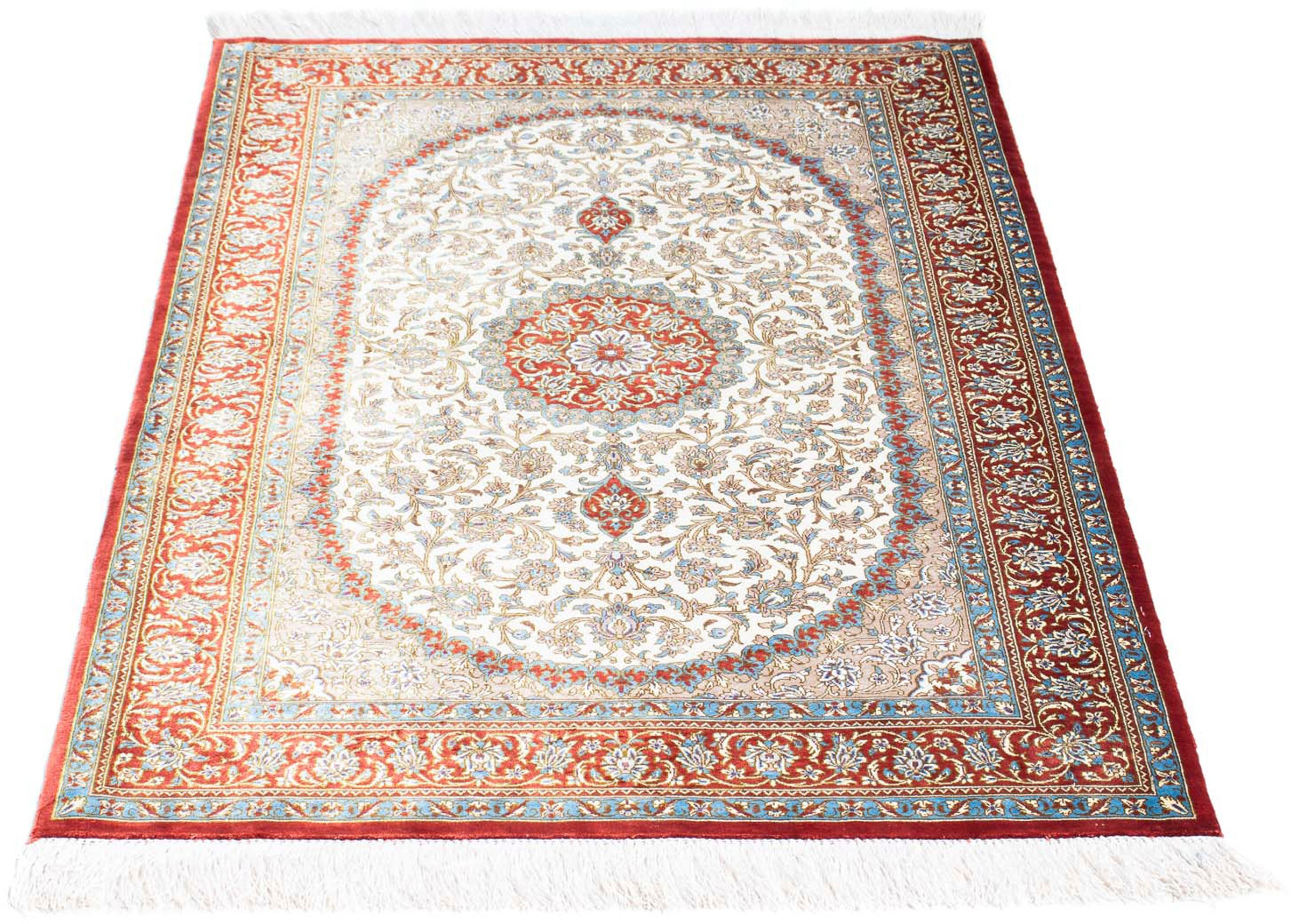 Image of morgenland Orientteppich »Perser - Ghom - 118 x 80 cm - beige«, rechteckig, 10 mm Höhe, Wohnzimmer, Handgeknüpft, Einzelstück mit Zertifikat bei Ackermann Versand Schweiz