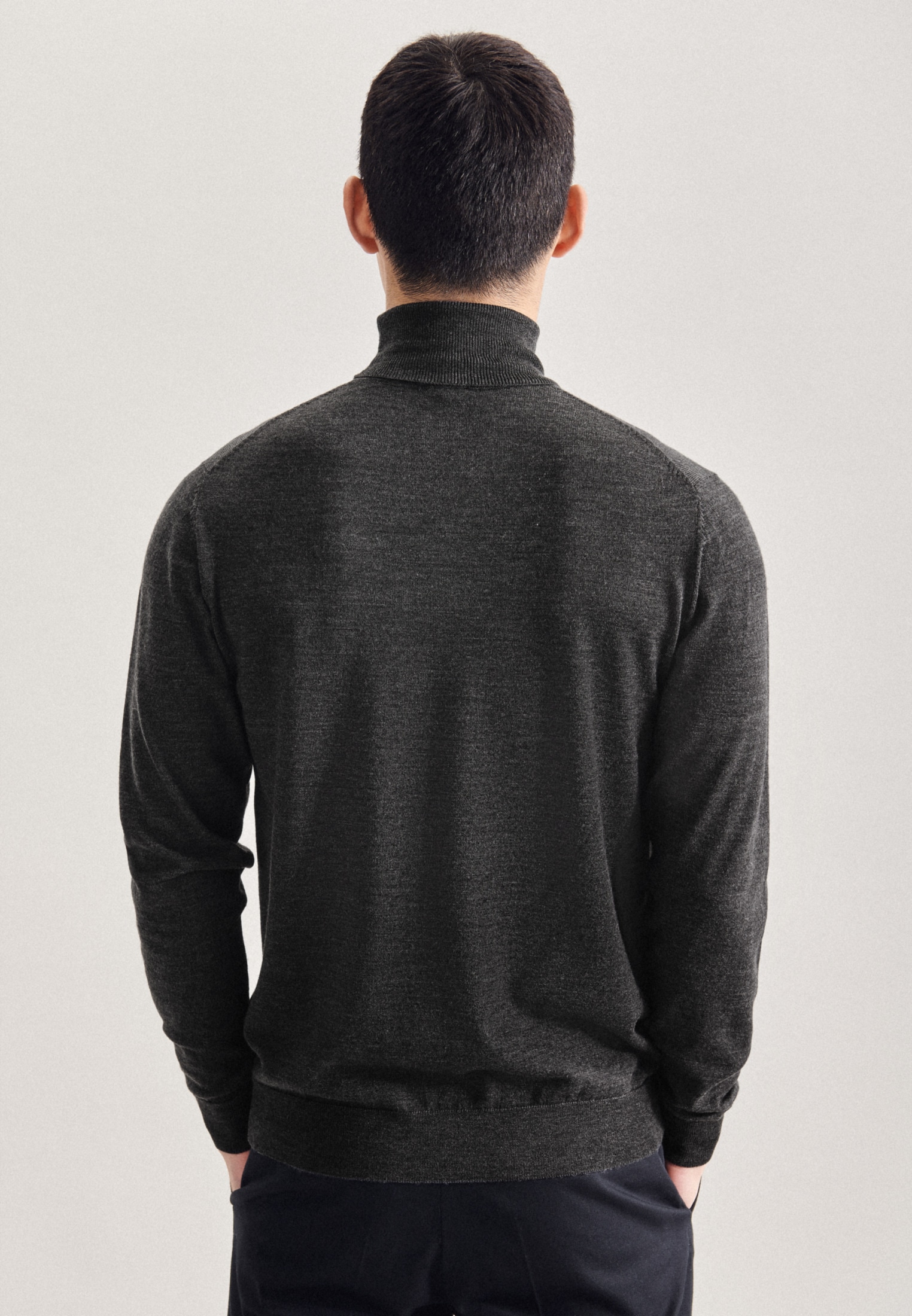 seidensticker Strickpullover »Schwarze Rose«, 1/1 Rundhals Uni
