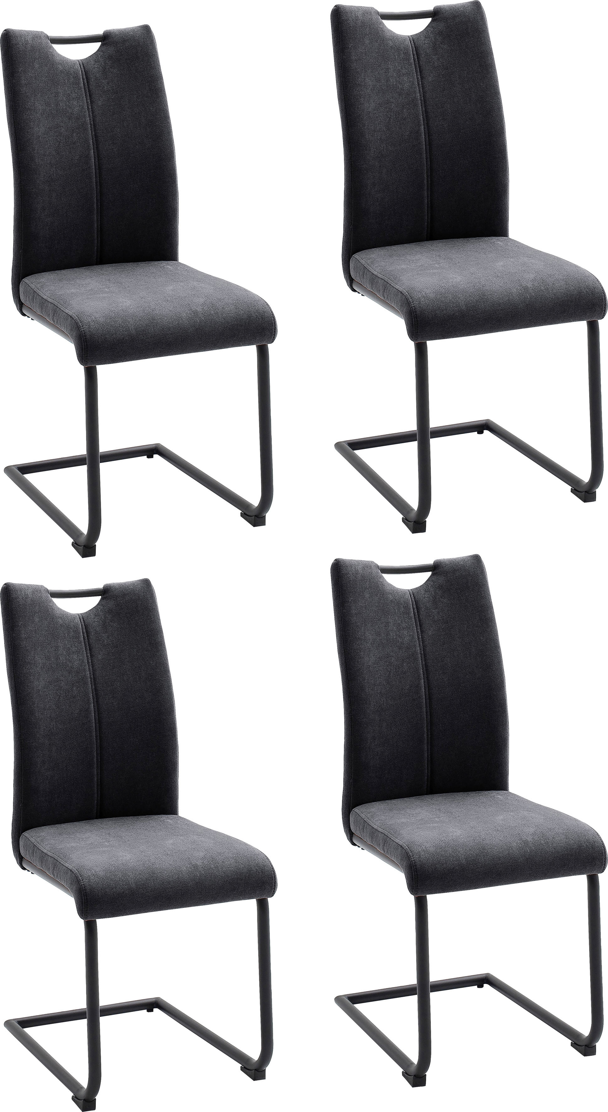 MCA furniture Freischwinger, (Set), 2 St., Microfaser, Stuhl belastbar bis  130 Kg | Freischwinger