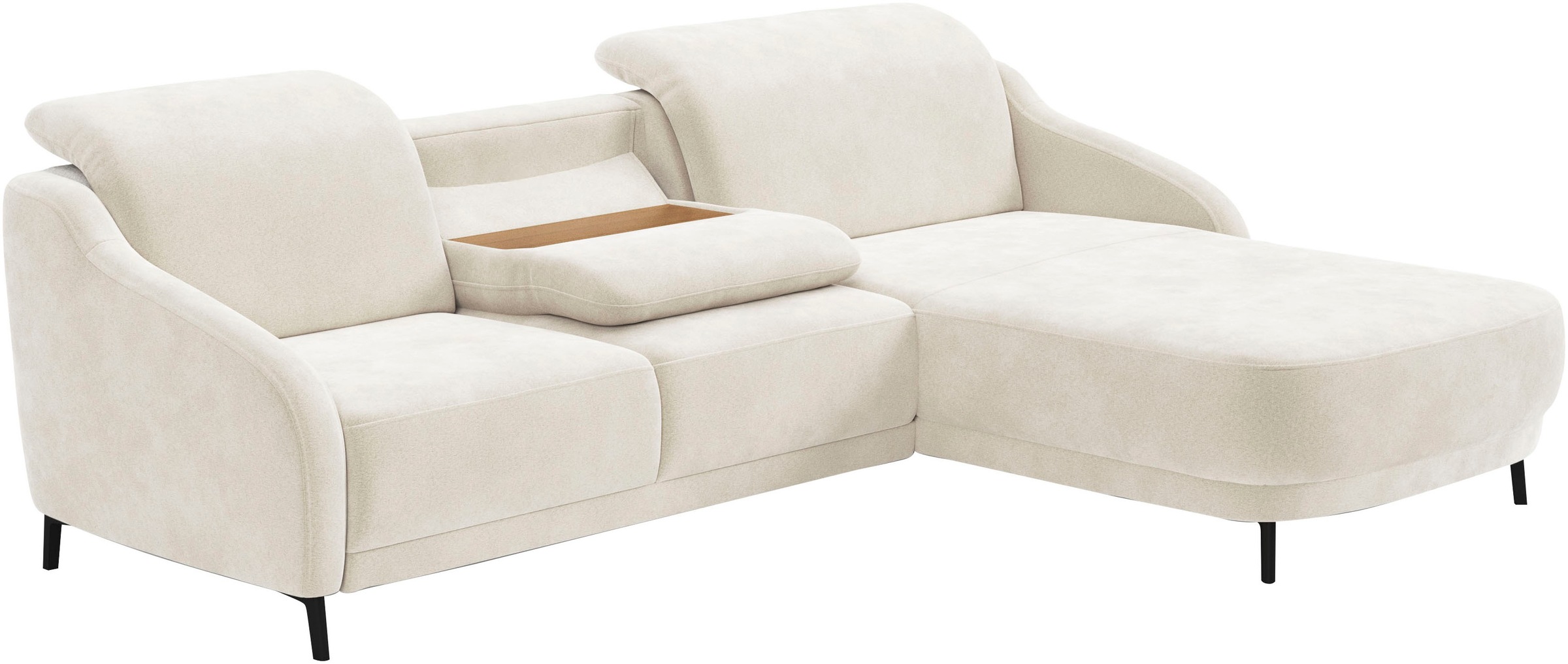 sit&more Ecksofa »Blues L-Form«, wahlweise mit Klapptisch und USB