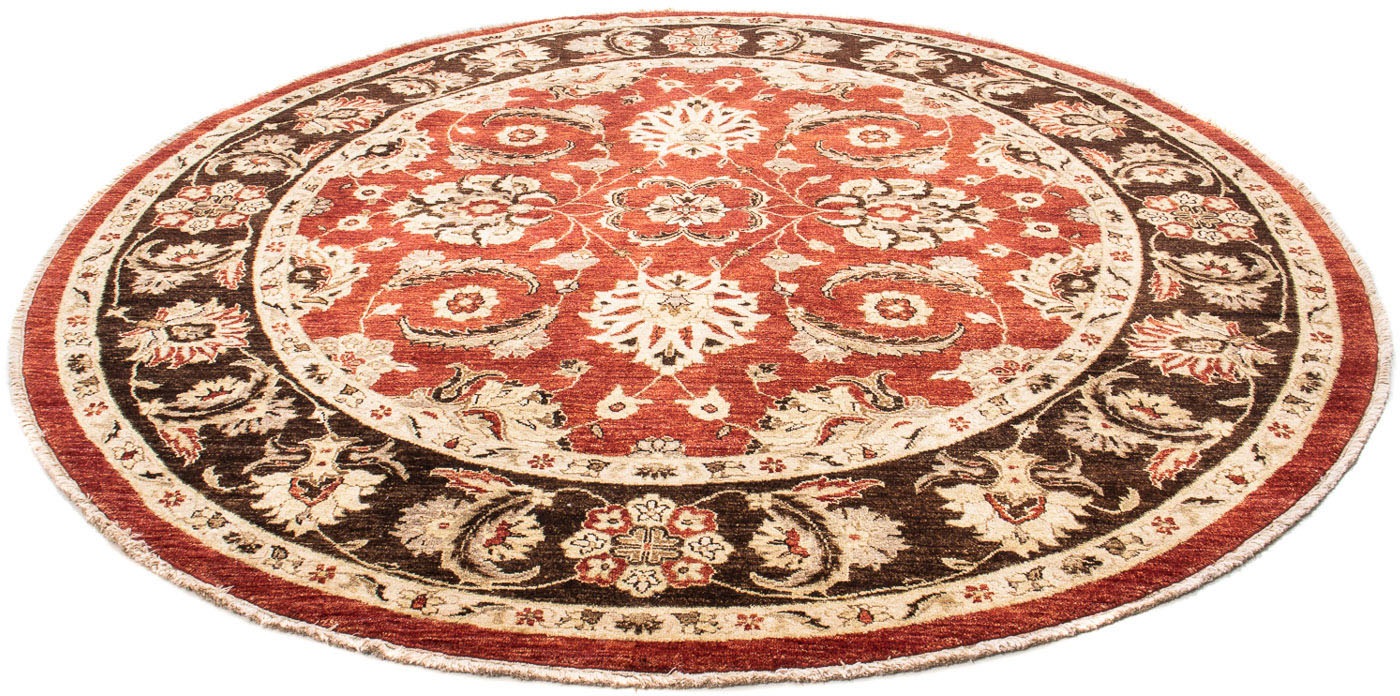 Image of morgenland Orientteppich »Ziegler rund - 248 x 239 cm - dunkelrot«, rund, 6 mm Höhe, Wohnzimmer, Handgeknüpft, Einzelstück mit Zertifikat bei Ackermann Versand Schweiz