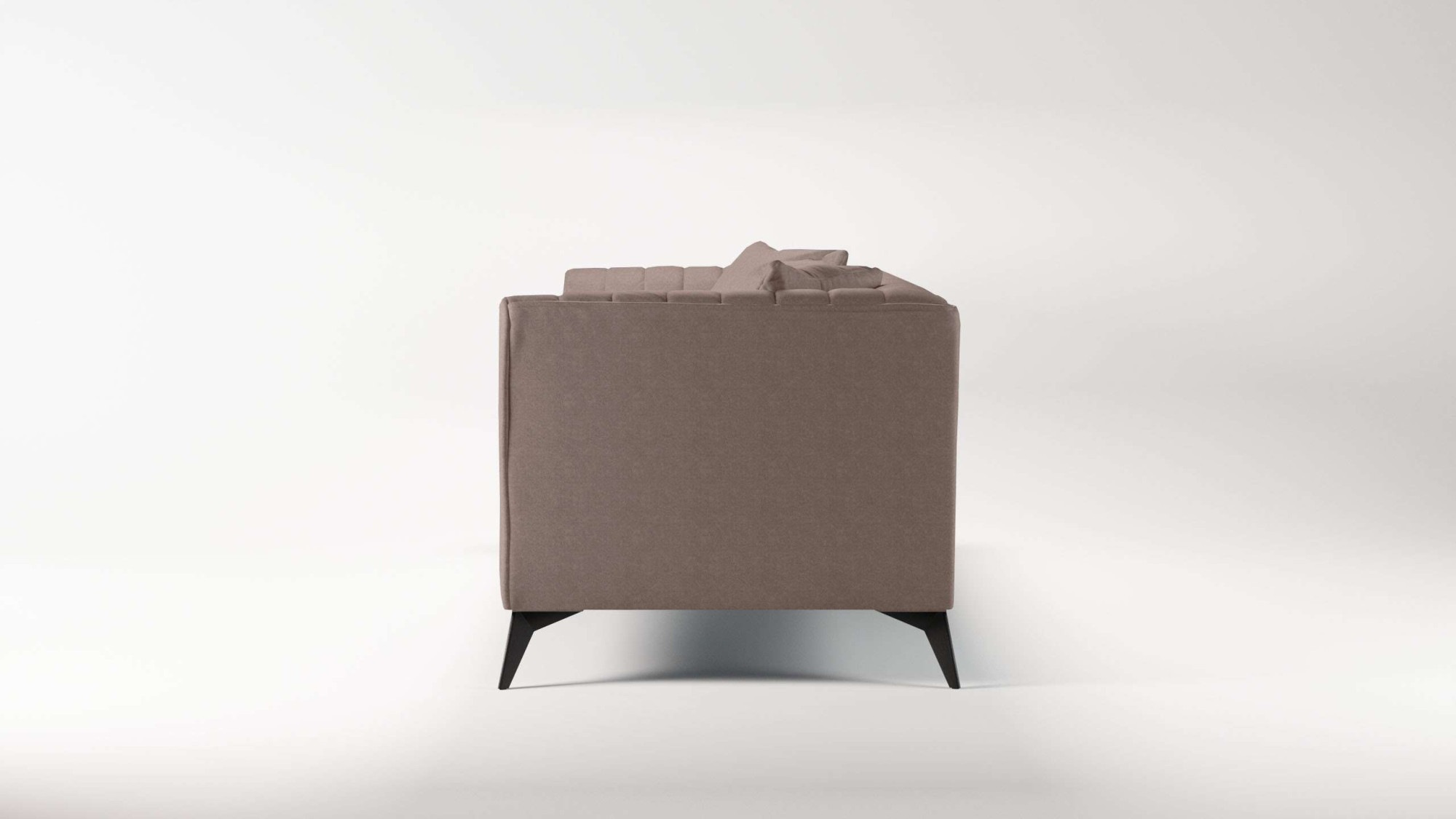 Places of Style 4-Sitzer »MATTHEW elegantes Designsofa, Masse B/T/H: 231/86/74 cm«, XXL, Steppung im Rücken, lose Sitzkissen, incl 2. Zierkissen