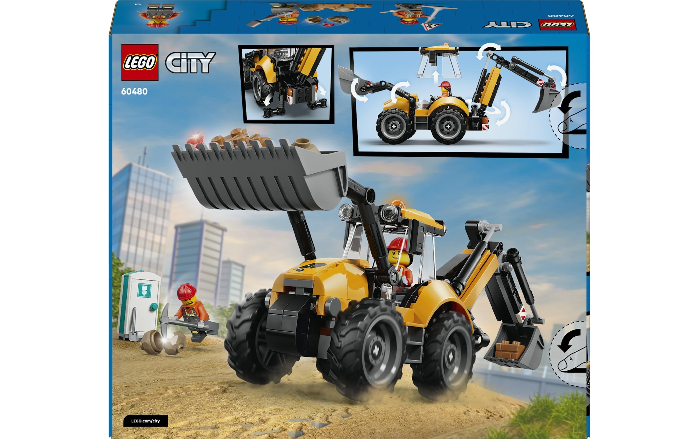 LEGO® Pions de construction »Gelber Baggerlader (60480), LEGO City« fabriqué en Europe