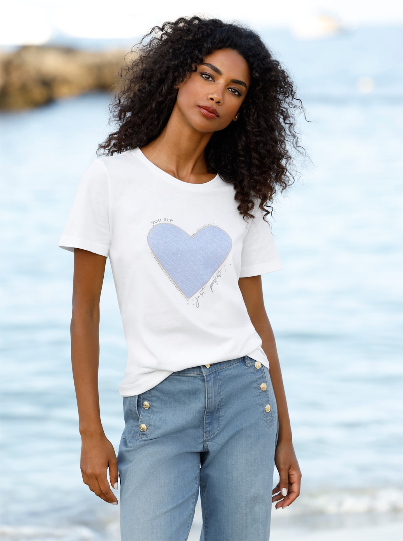 heine Kurzarmshirt "T-Shirt" 1 tlg.