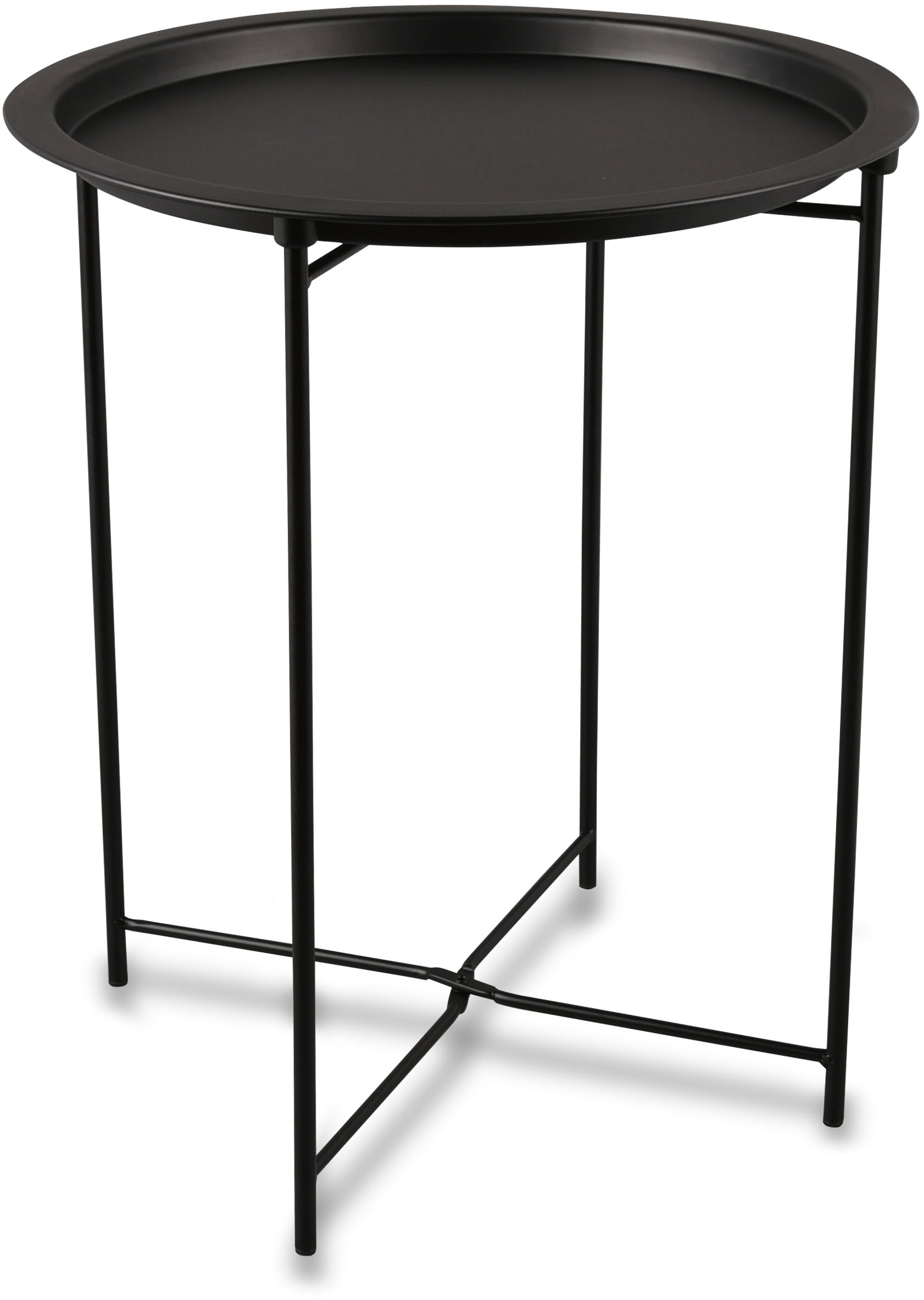 MIRRORS AND MORE Beistelltisch »Carolinaa« 1 Stk. tlg. schwarzes Metallgestell