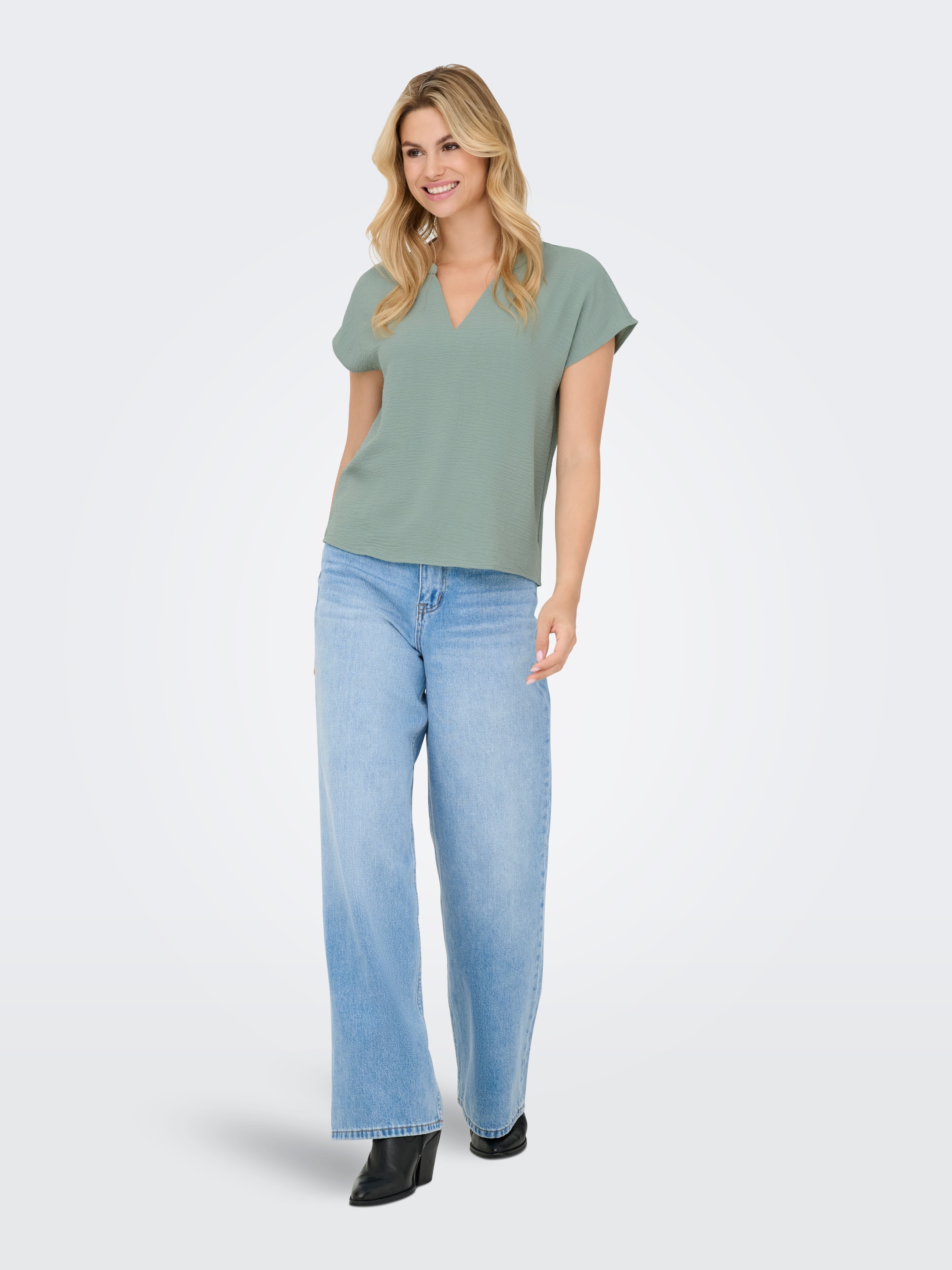 JDY Chemisier à chemise »JDYLION S/S TOP WVN NOOS«