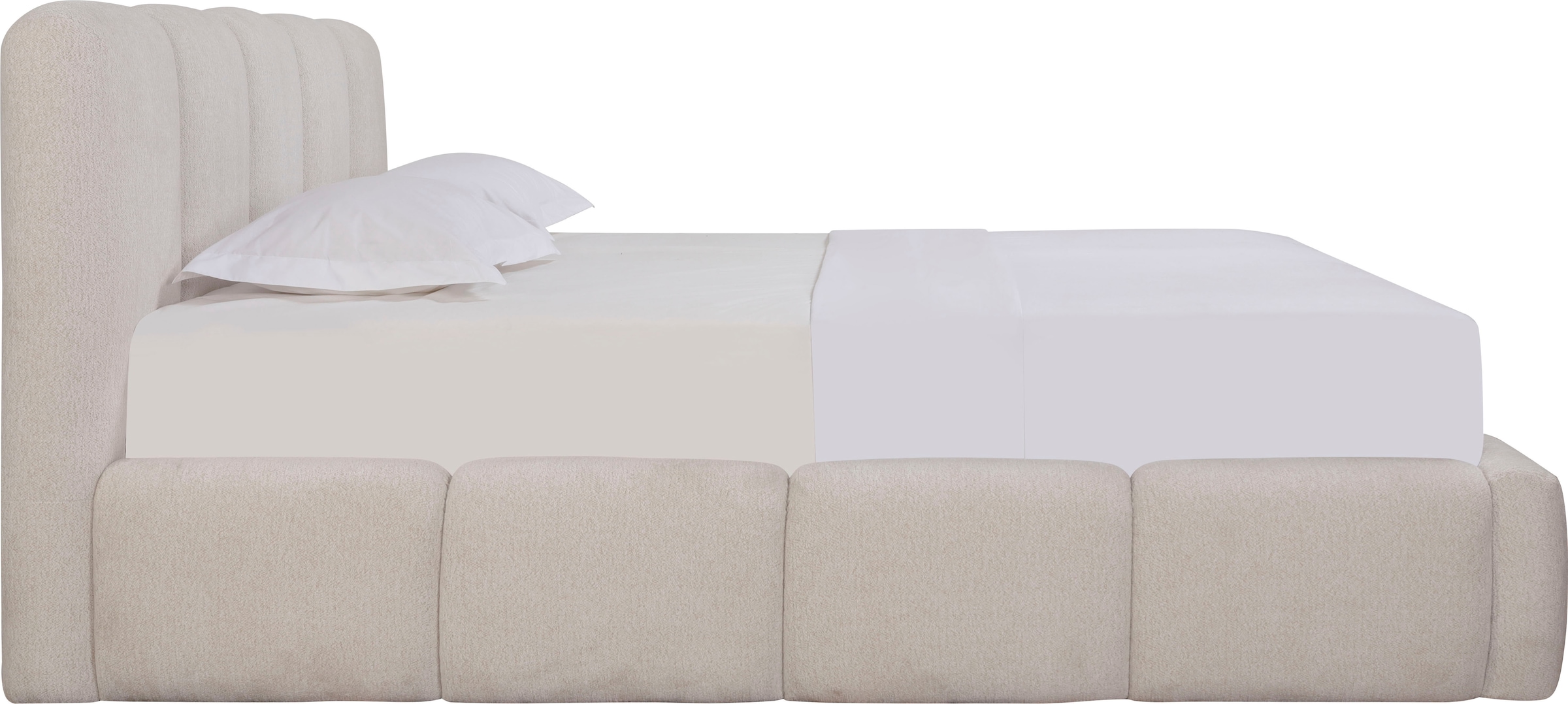 Home affaire Lit rembourré »MERLINDA in der Breite 180cm, inkl. Lattenrost und Bettkasten« gepolstertes Kopfteil und Rahmen, Bezug im Chenillecharakter