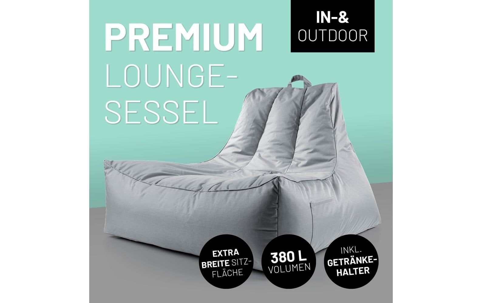 Lumaland Sitzsack »Lounge mit Flaschenhalter 380 l«