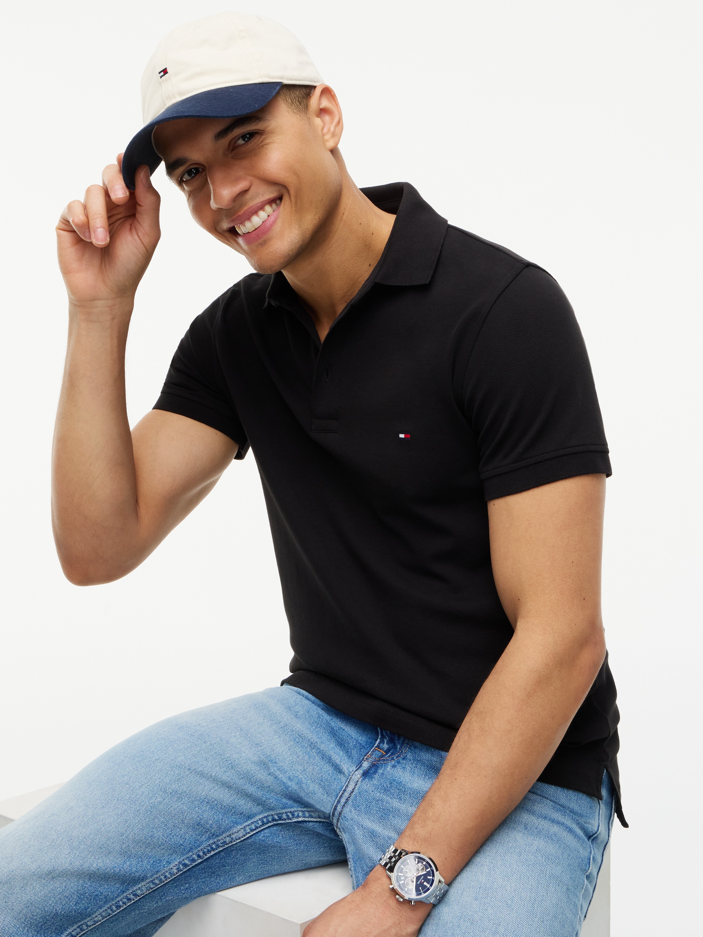 Tommy Hilfiger Poloshirt »1985 SLIM POLO« mit Stickerei, Piqué-Qualität, Slim fit