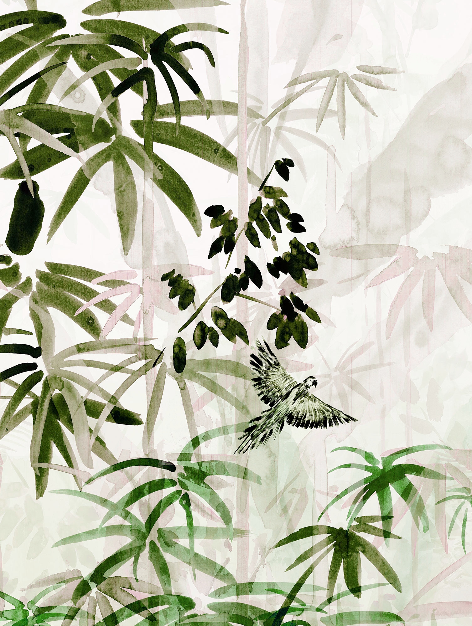 Poster »Bamboo Forest«, (1 St.), Kinderzimmer, Schlafzimmer, Wohnzimmer