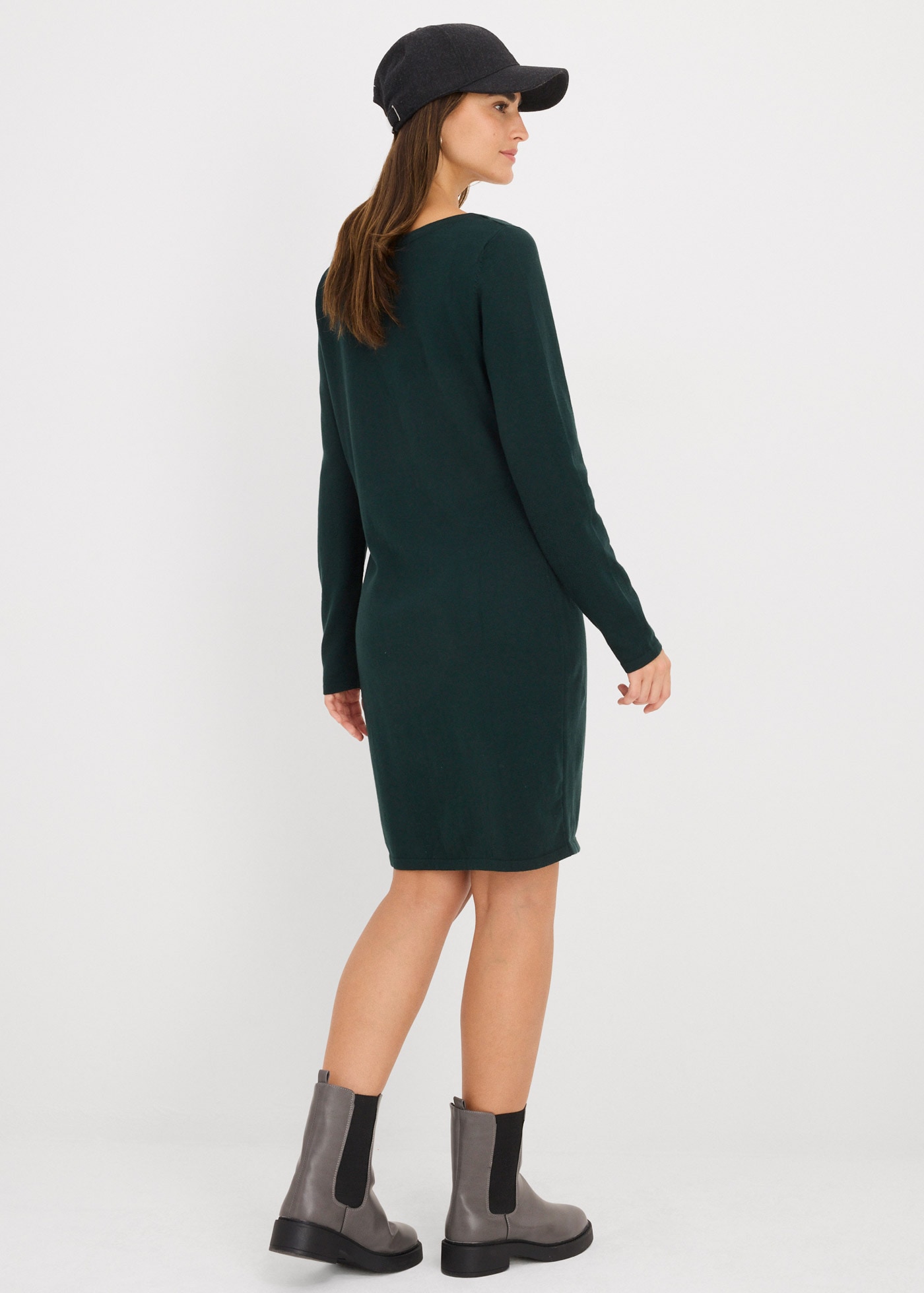 bonprix Strickkleid »Strickkleid« für den Alltag, aus Baumwolle und Polyamid, lockere Passform