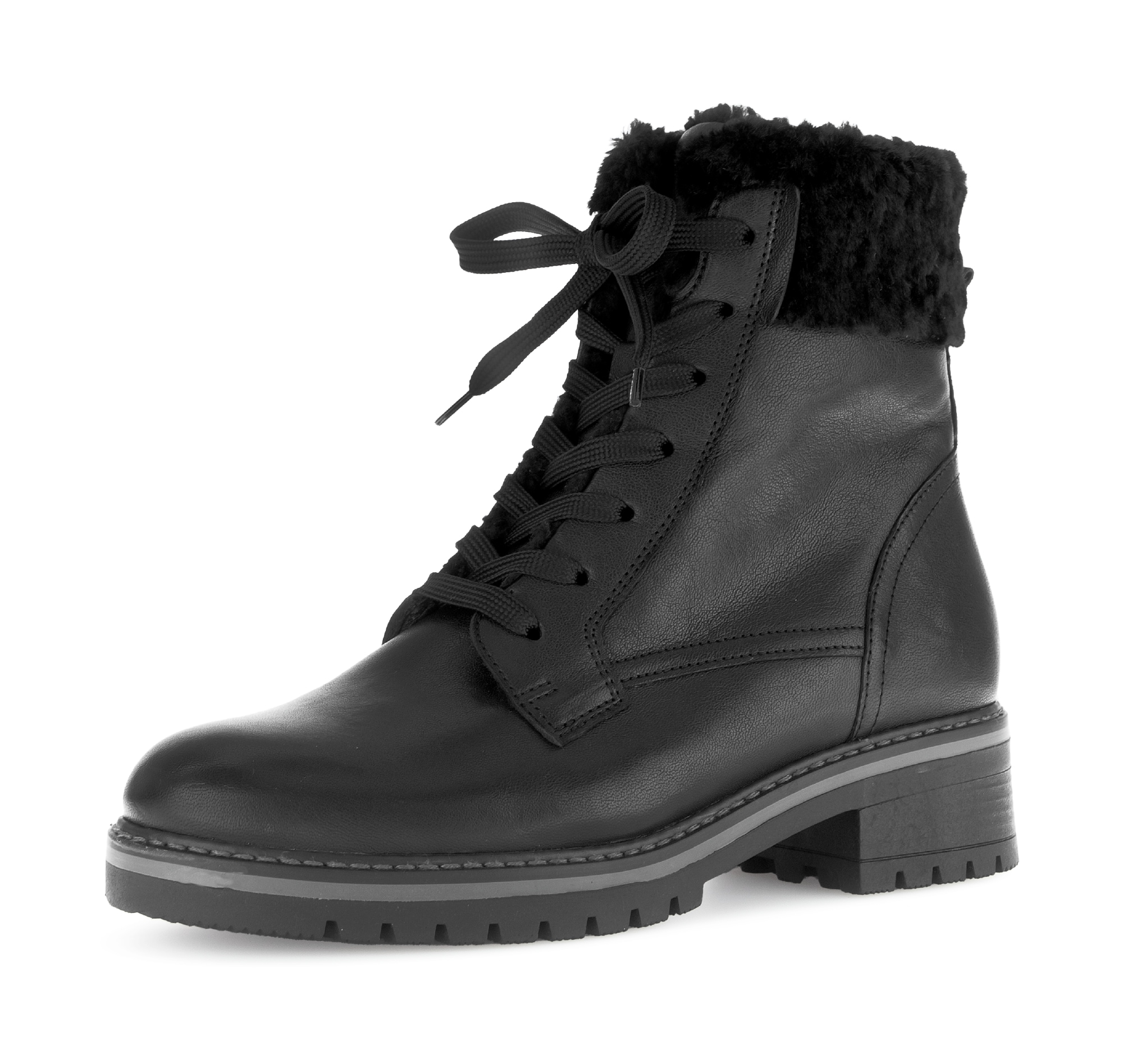Image of Gabor Winterstiefelette "GENUA", Blockabsatz, Winterboots mit Teddyplüsch-Kragen