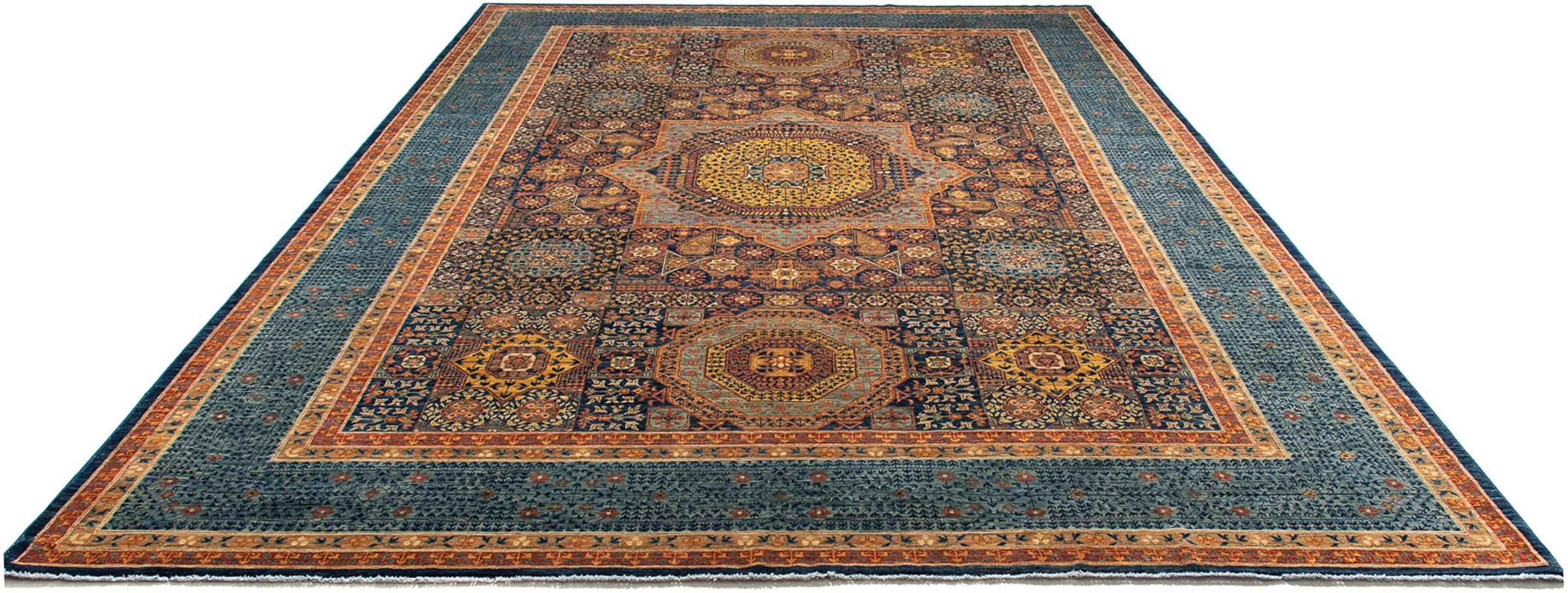 Image of morgenland Orientteppich »Ziegler - 357 x 249 cm - dunkelblau«, rechteckig, 6 mm Höhe, Wohnzimmer, Handgeknüpft, Einzelstück mit Zertifikat bei Ackermann Versand Schweiz