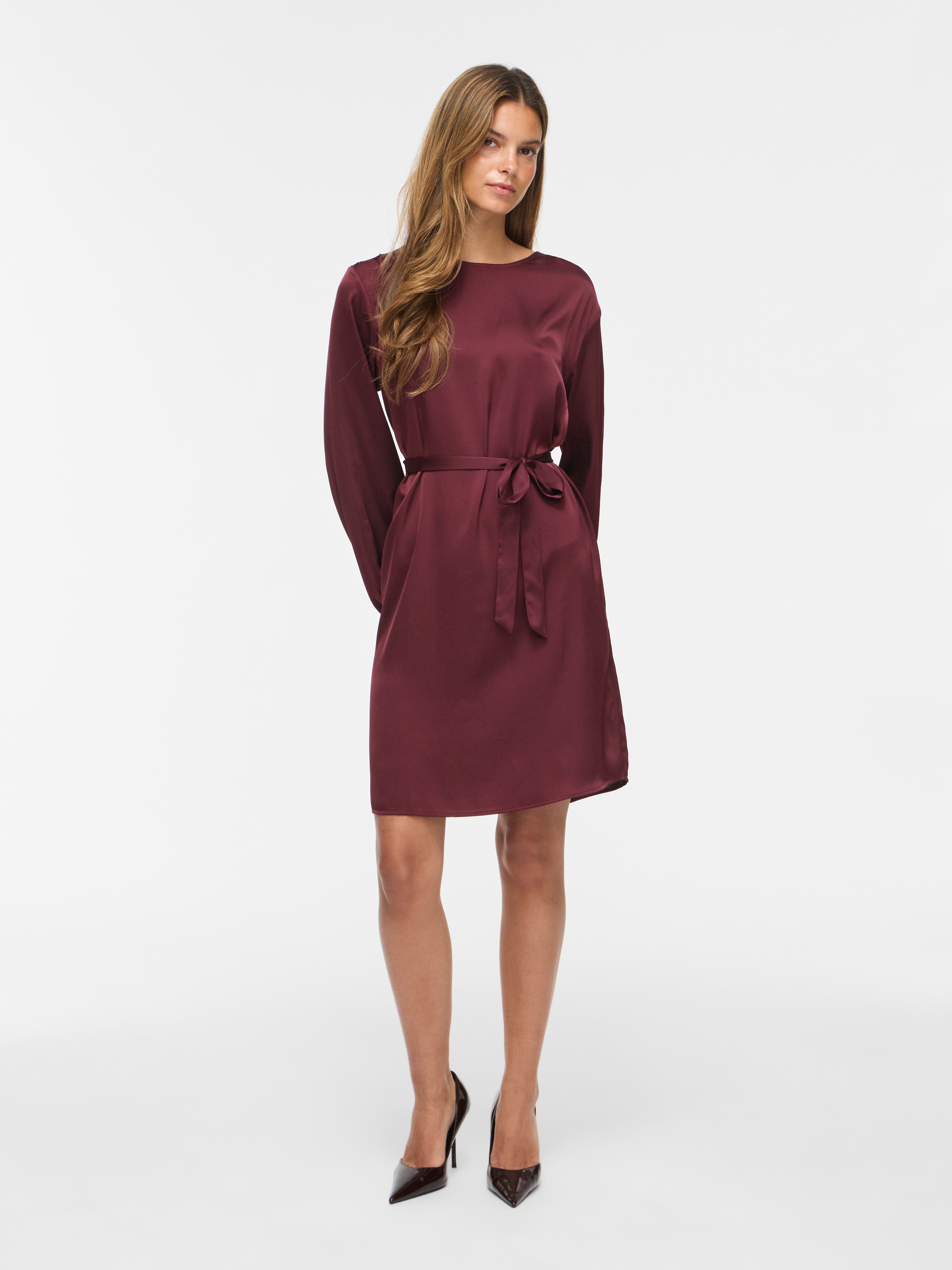 Vila Mini-robe »VIENNA RAVENNA L/S O-NECK DRESS - NOOS« fibre synthétique