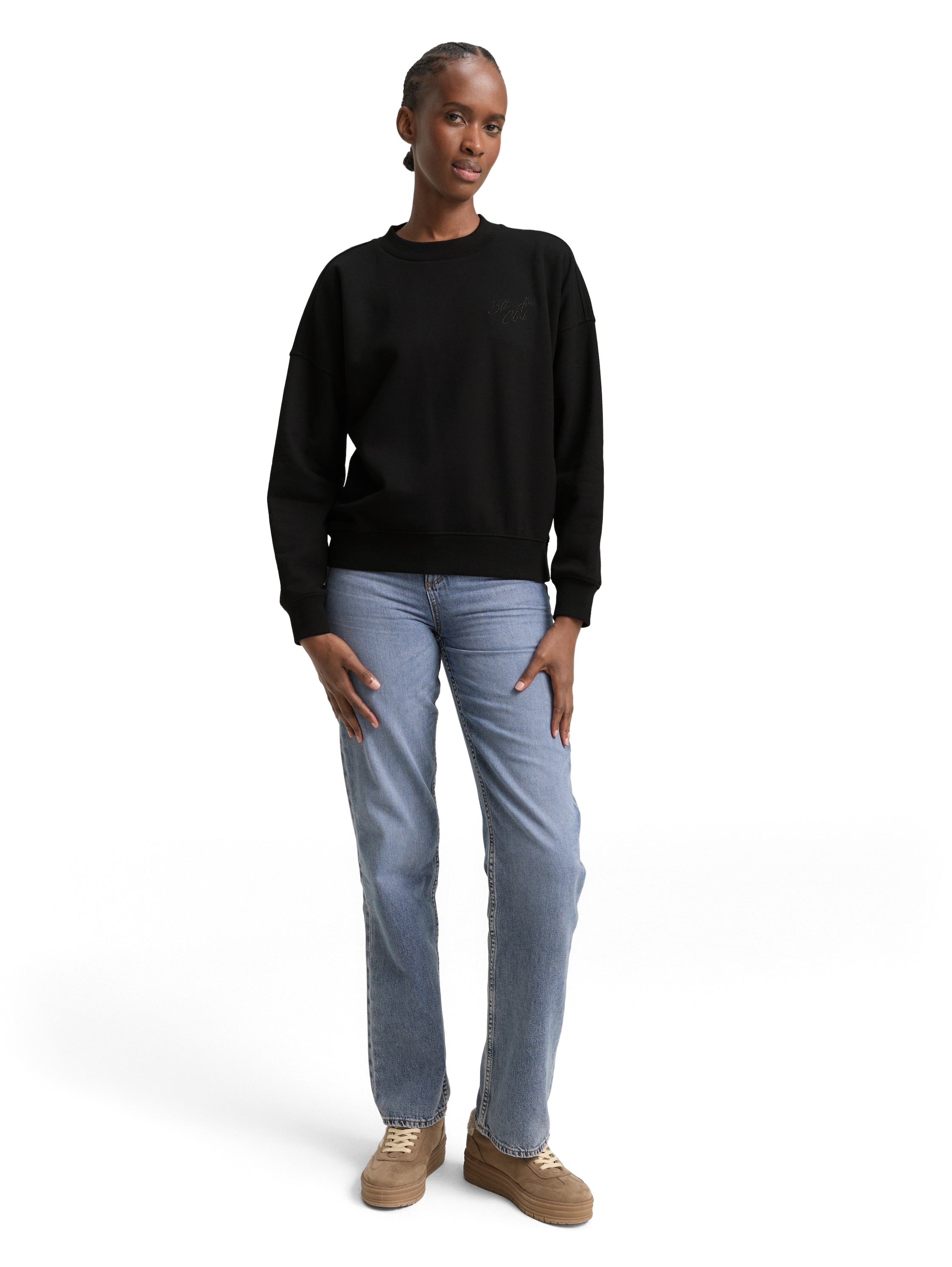 TOM TAILOR Denim Sweatshirt mit Rippbündchen