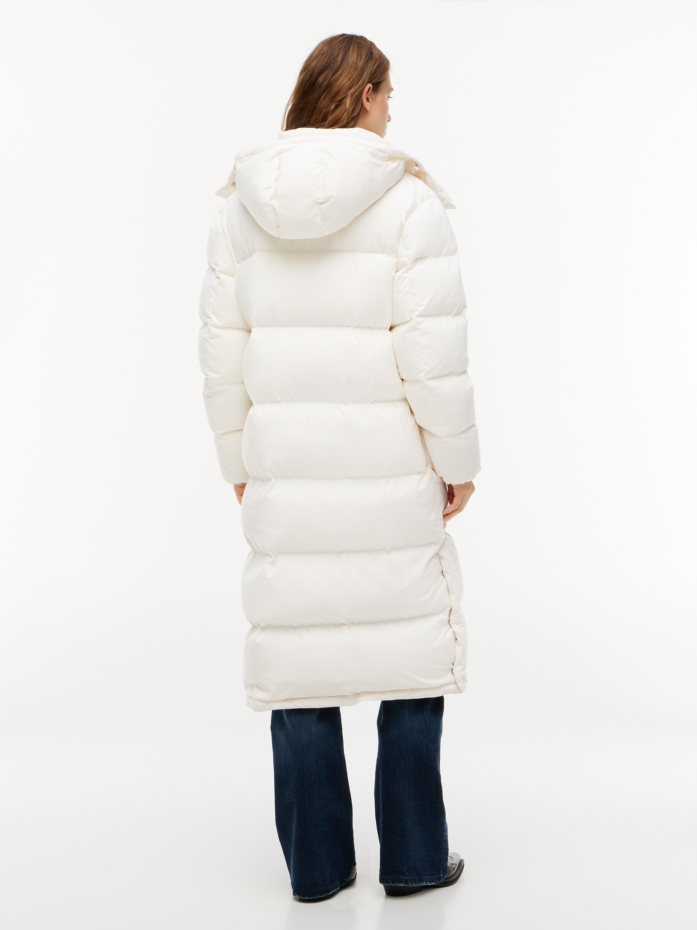 Tommy Jeans Manteau matelassé »TJW ALASKA LONG PUFFER EXT« avec fentes latérales et fermeture à pression