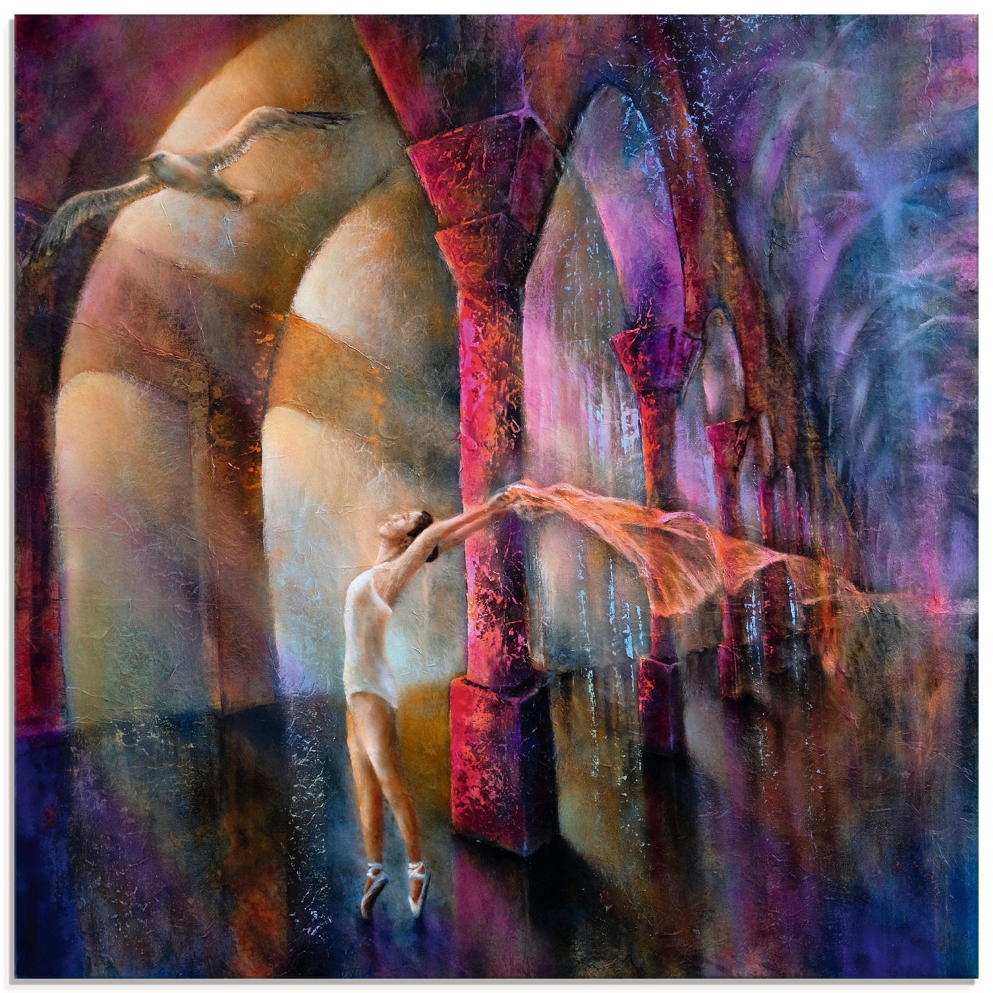 Image of Artland Glasbild »Möwe und Tänzerin«, Frau, (1 St.) bei Ackermann Versand Schweiz