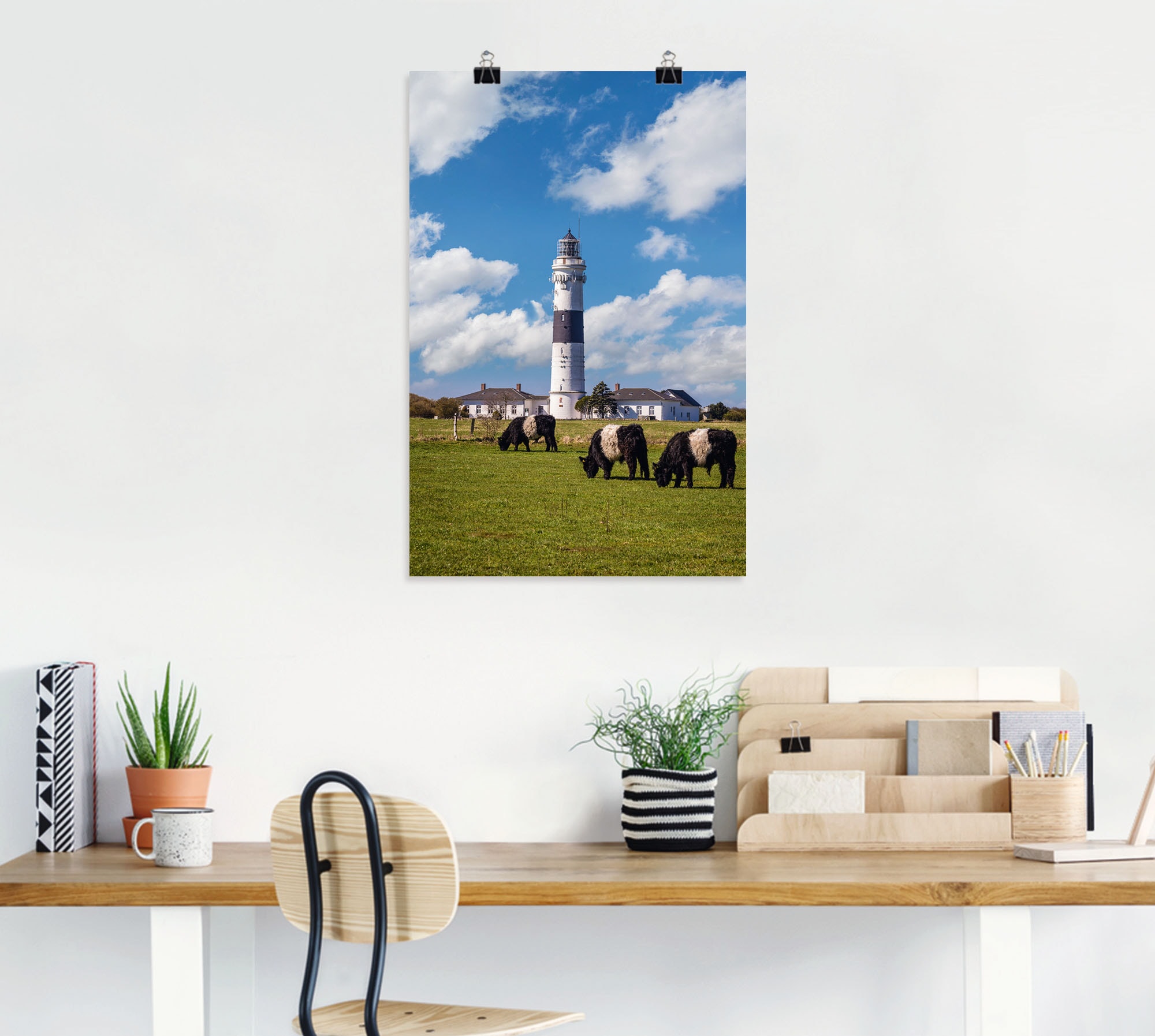 Artland Wandbild »Leuchtturm Langer Christian Kampen Sylt«, Gebäude, (1 St.), als Alubild, Outdoorbild, Poster in verschied. Grössen