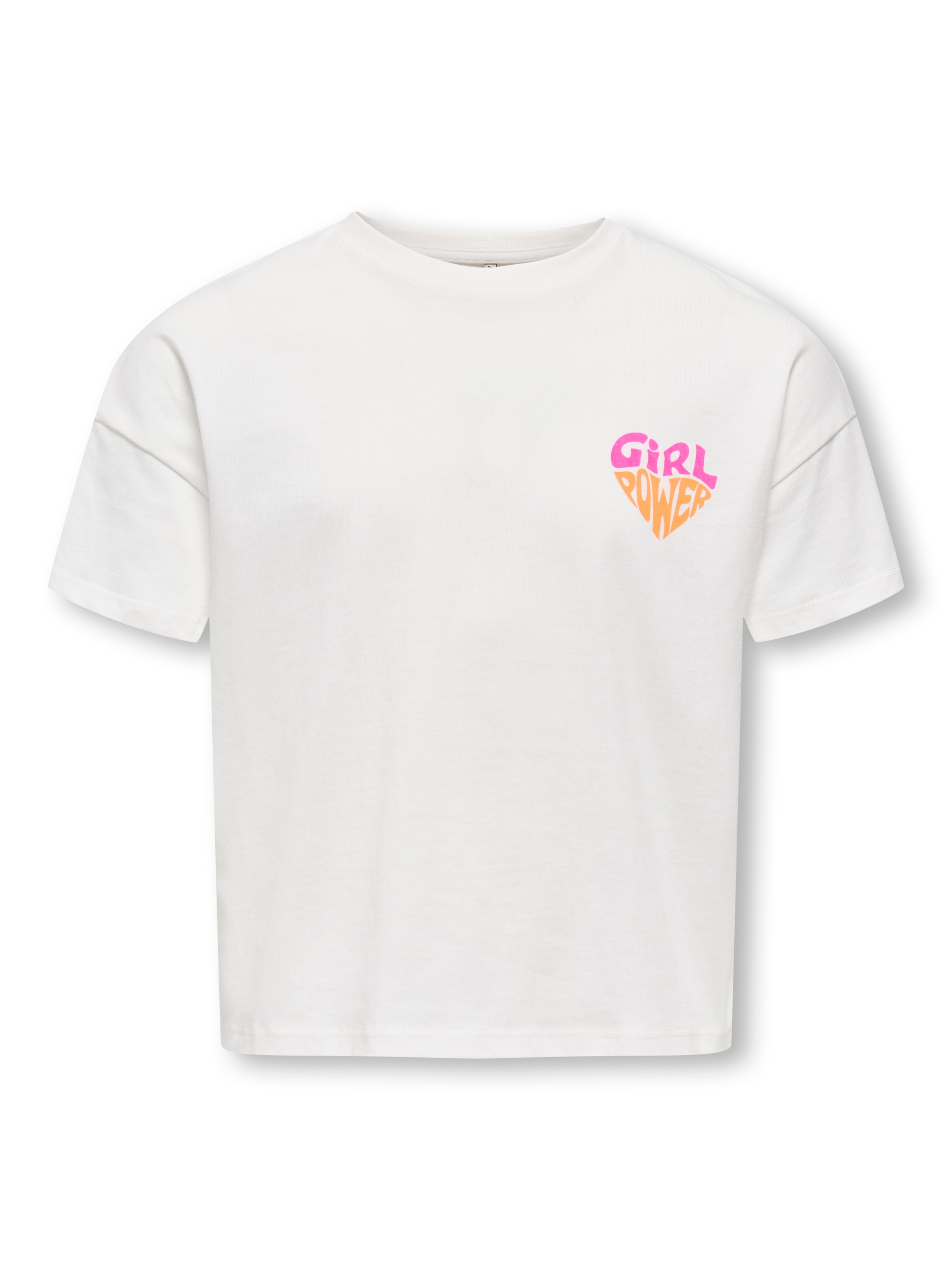 Image of KIDS ONLY T-Shirt "KOGANNA LIFE SS GIRLHEART TEE FR JRS" mit kleinem Brustmotiv