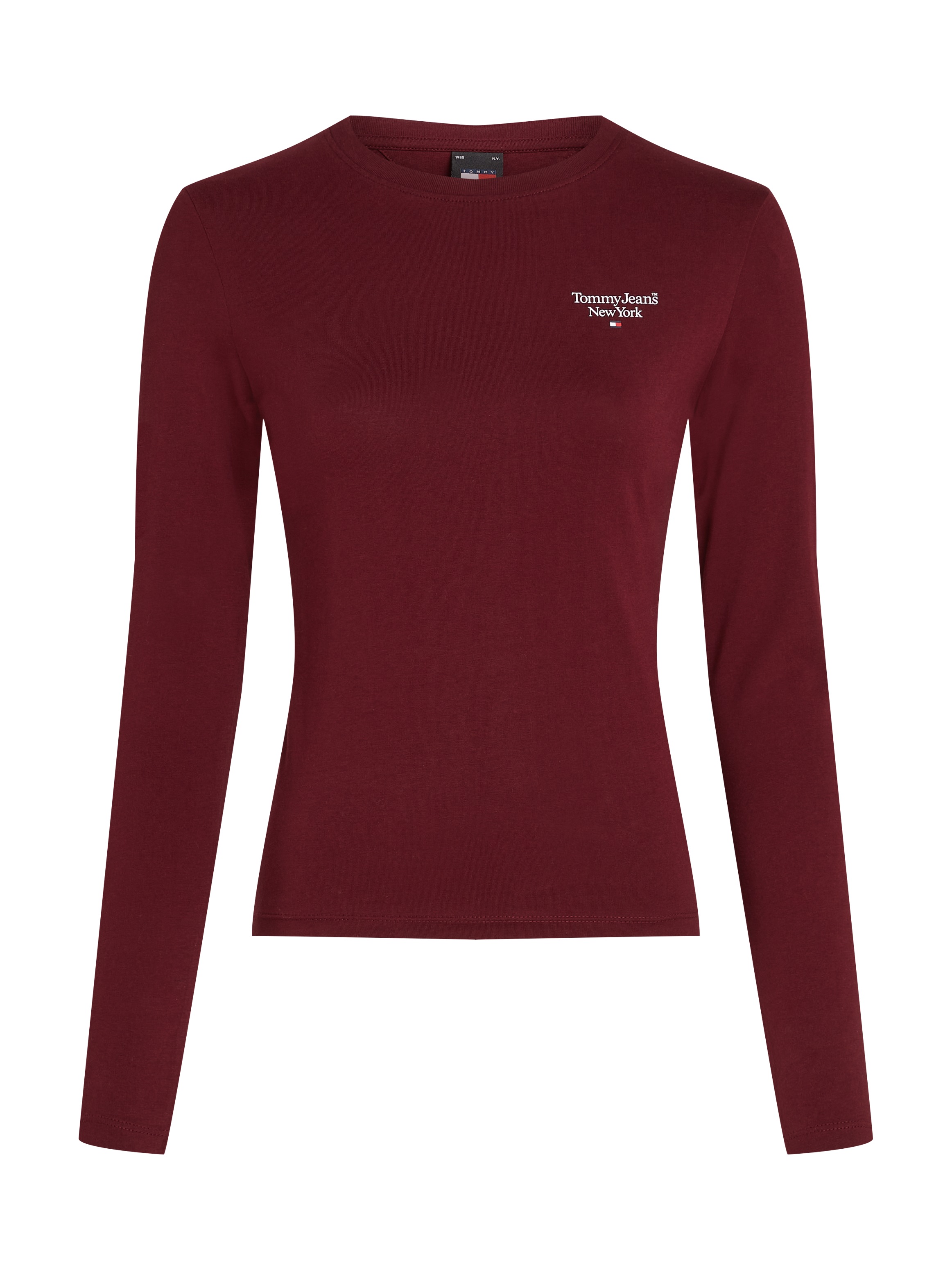 Tommy Jeans Curve T-Shirt »TJW SLIM ESSENTIAL LOGO 2 LS EXT«, in Grossen Grössen mit Logoschriftzug