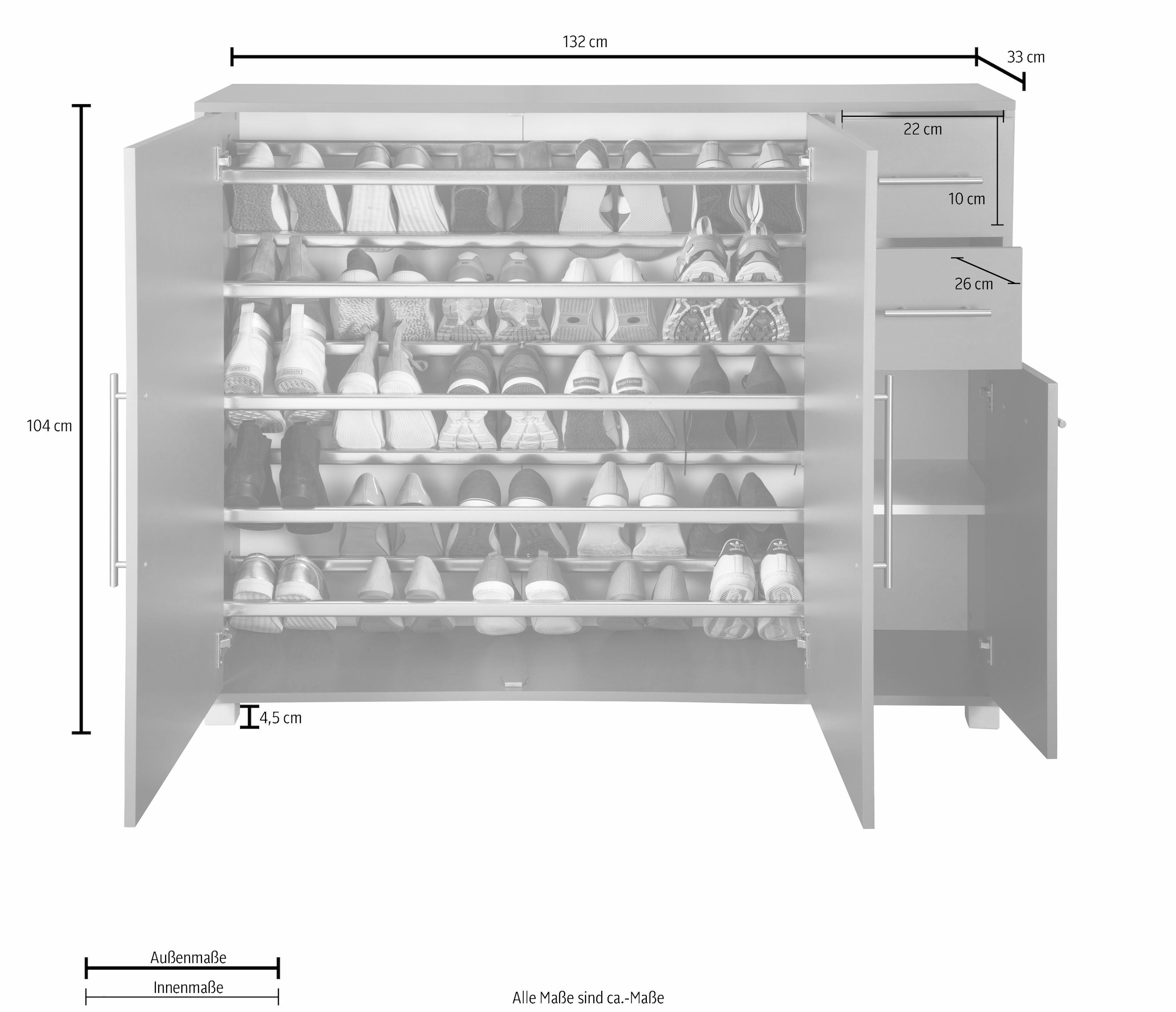 Schildmeyer Schuhschrank »Pisa«, mit 3 Türen und 2 Schubkästen  versandkostenfrei auf