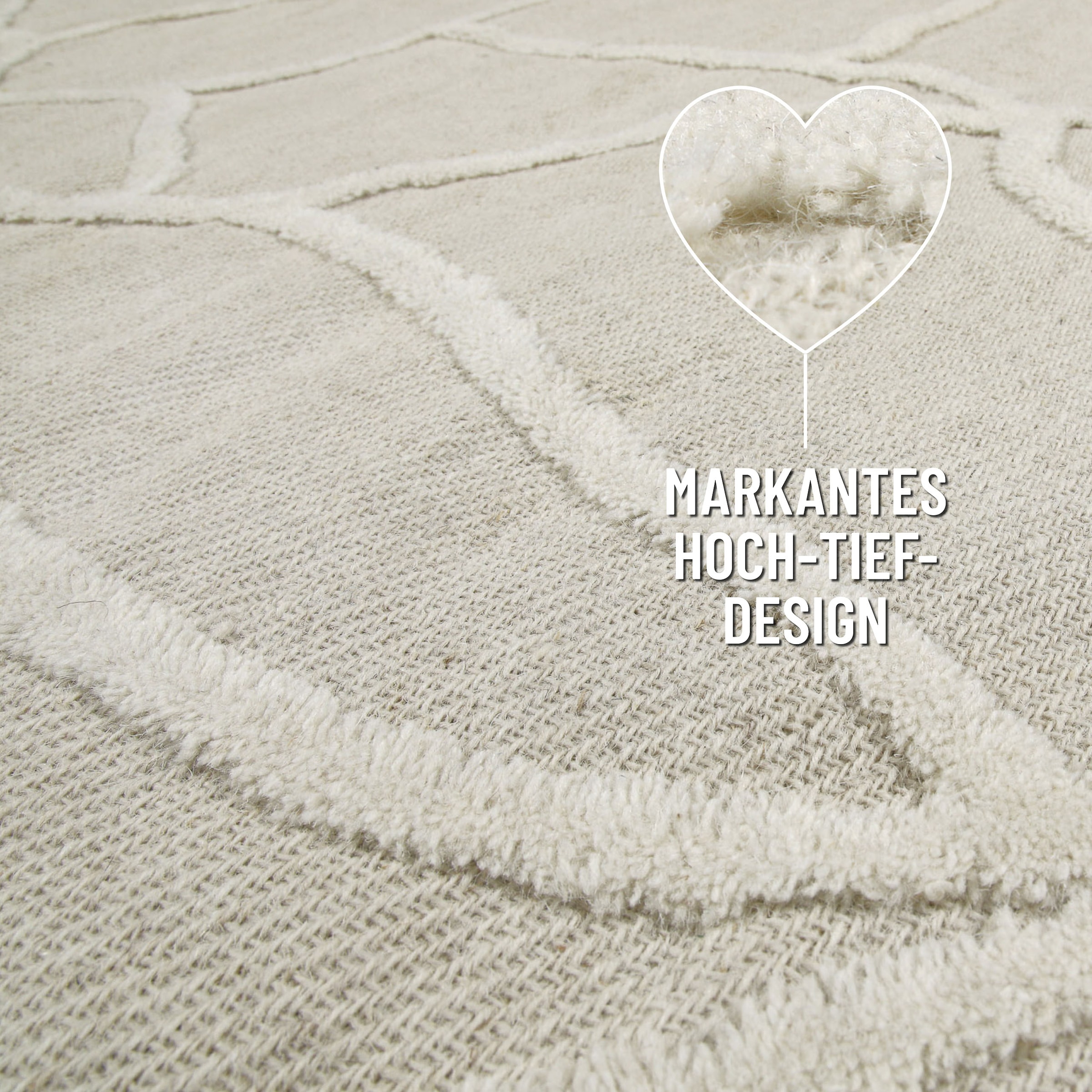Wecon home Teppich »Hamptons TWENTYSIX«, rechteckig, 10 mm Höhe, Läufer, Kurzflor, Wohnzimmer, Schlafzimmer, elegant, Mosaik